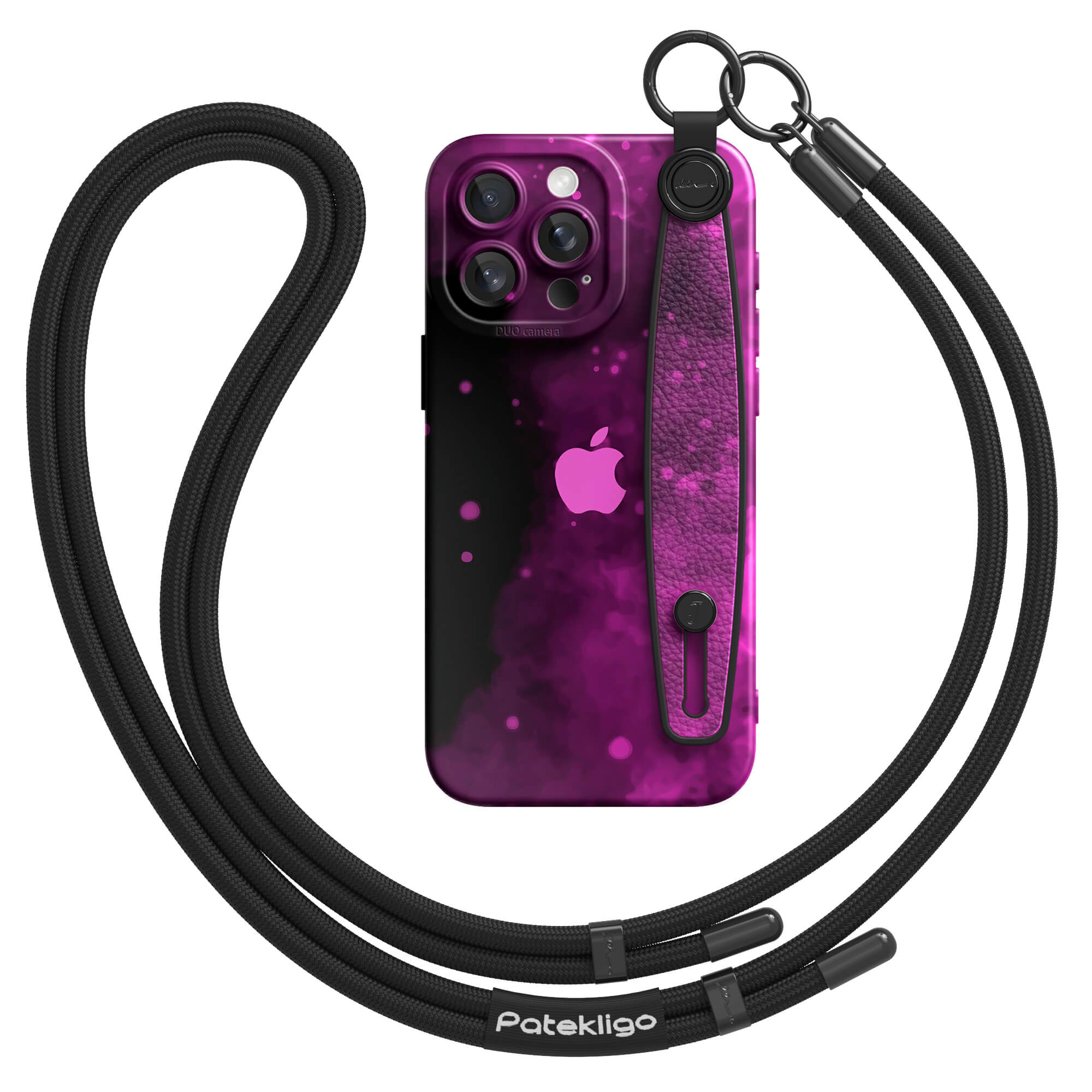 Black Purple | iPhone Series Multifunctional Wristband Case