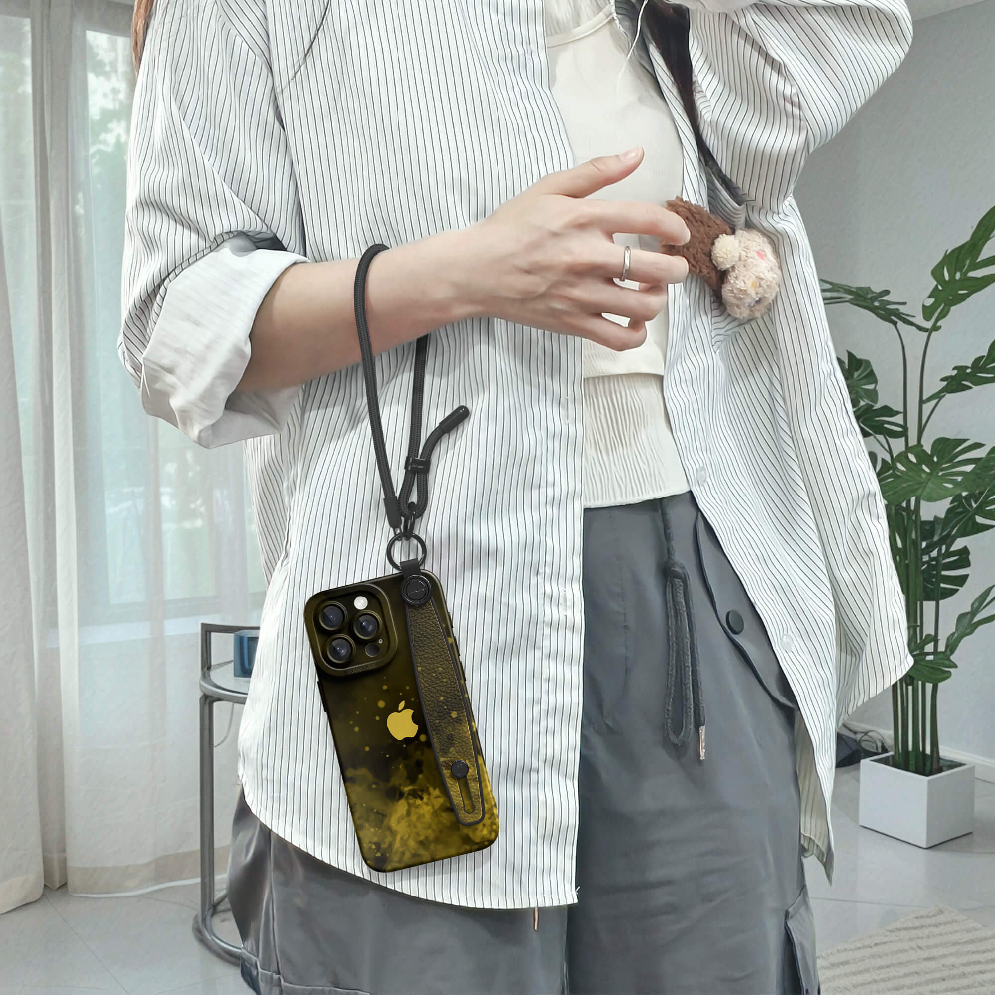 Black＆Yellow | iPhone Series Multifunctional Wristband Case