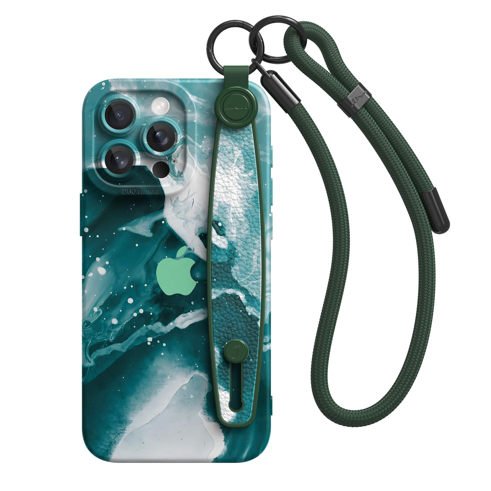 Green Wave Jade | iPhone Series Multifunctional Wristband Case