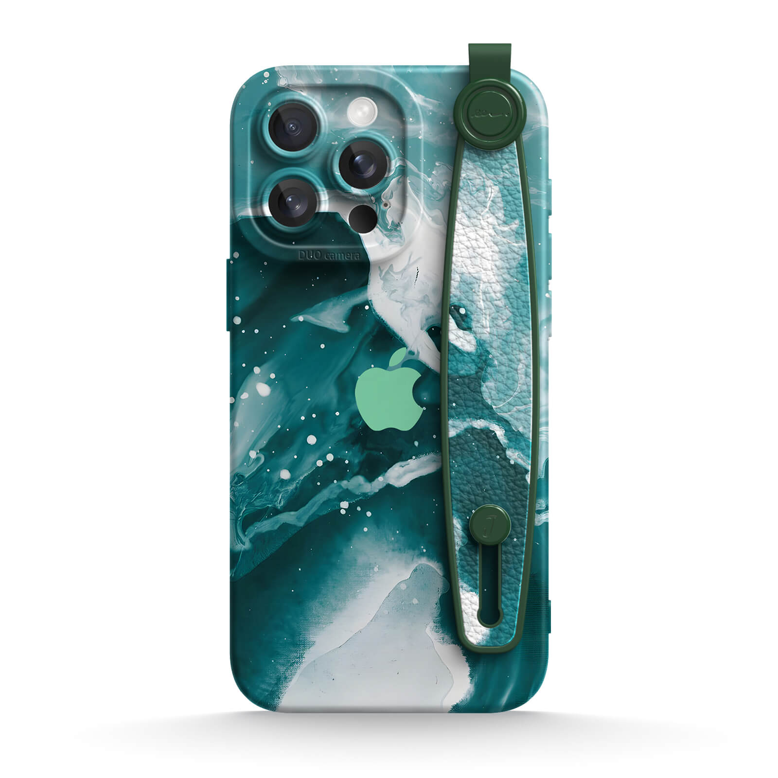 Green Wave Jade | iPhone Series Multifunctional Wristband Case