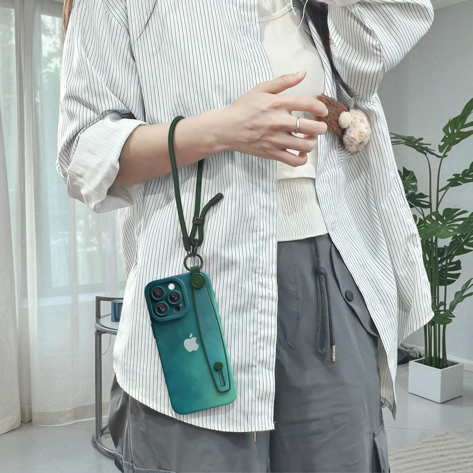 Fog Green | iPhone Series Multifunctional Wristband Case