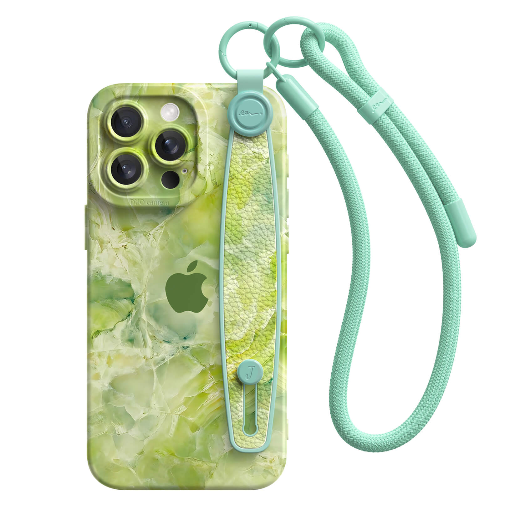 Ice Flower Jade | iPhone Series Multifunctional Wristband Case