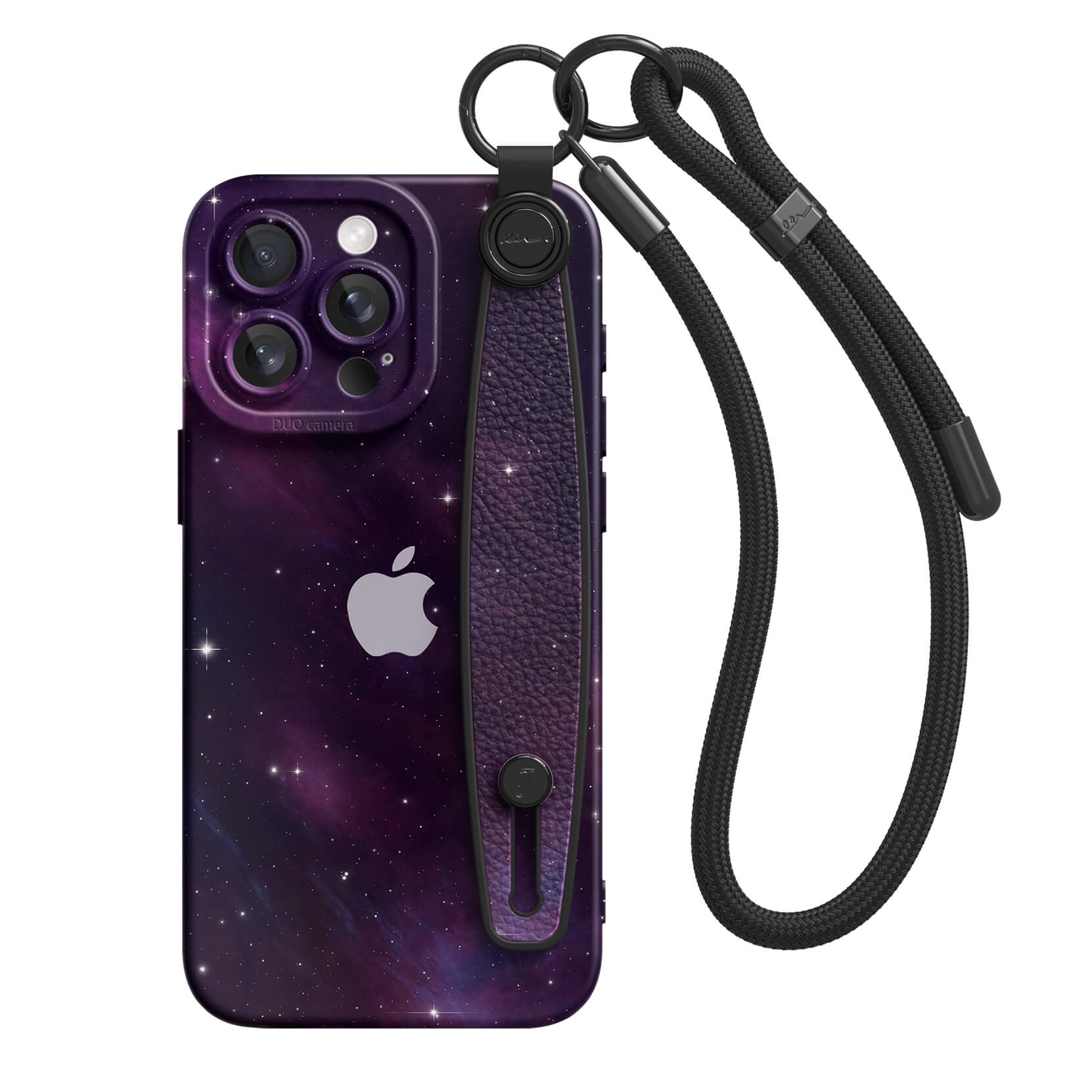 Purple Black | iPhone Series Multifunctional Wristband Case