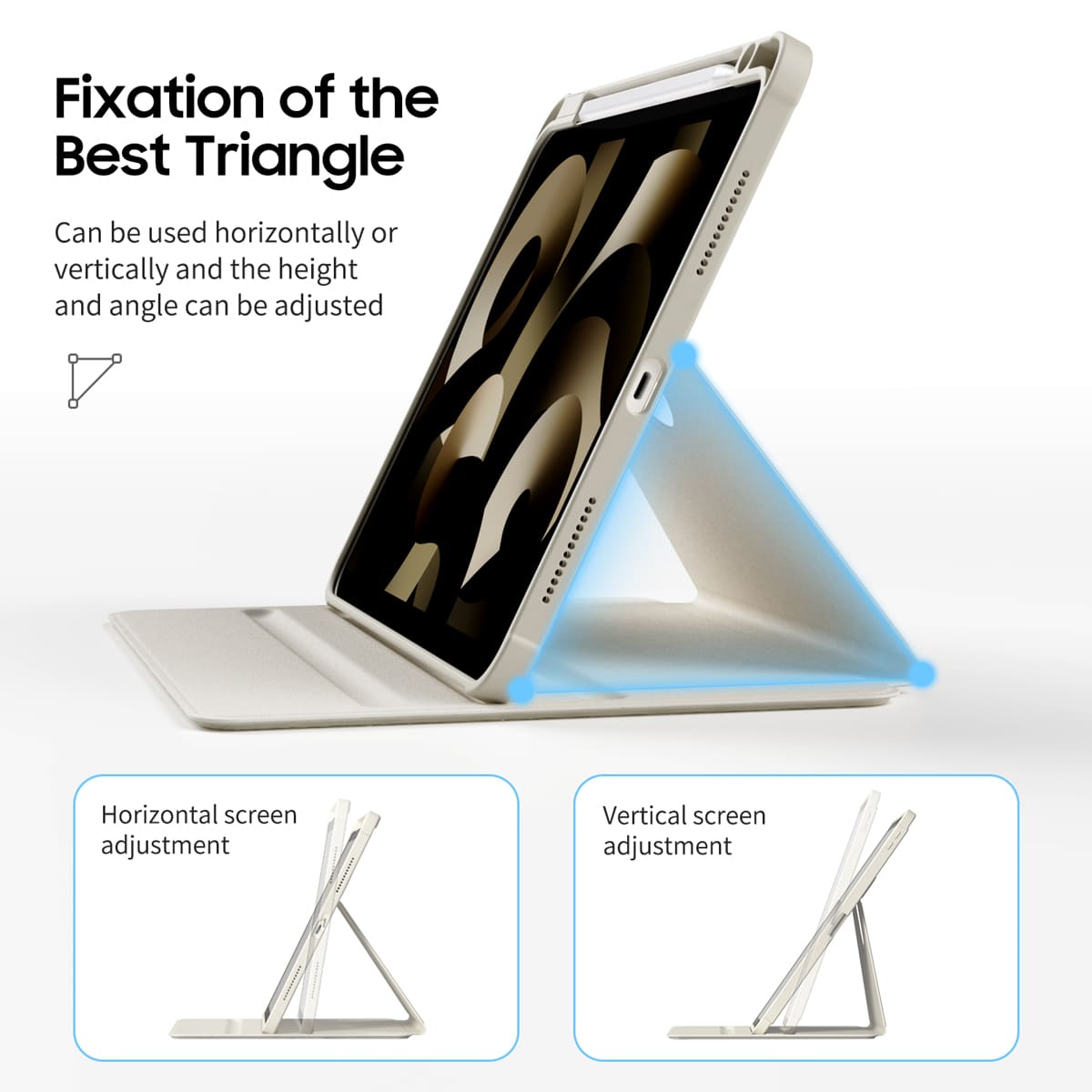 White Black | iPad Series Snap 360° Stand Impact Resistant Case