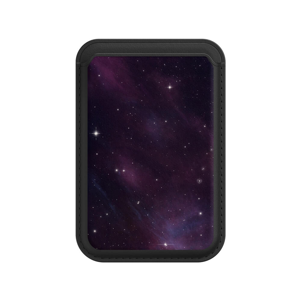 Purple Black | Leather Wallet with MagSafe