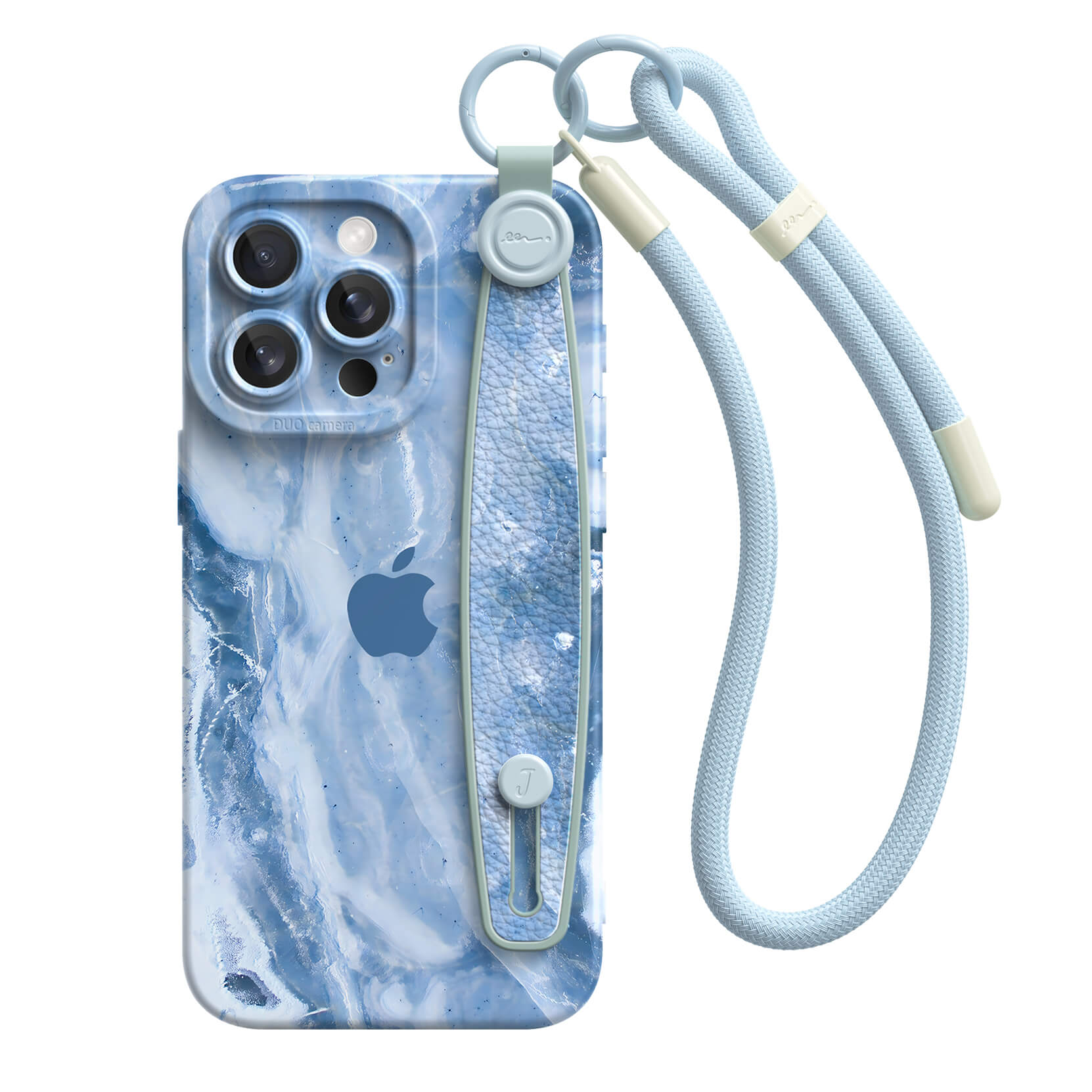 Blue Gray Jade | iPhone Series Multifunctional Wristband Case