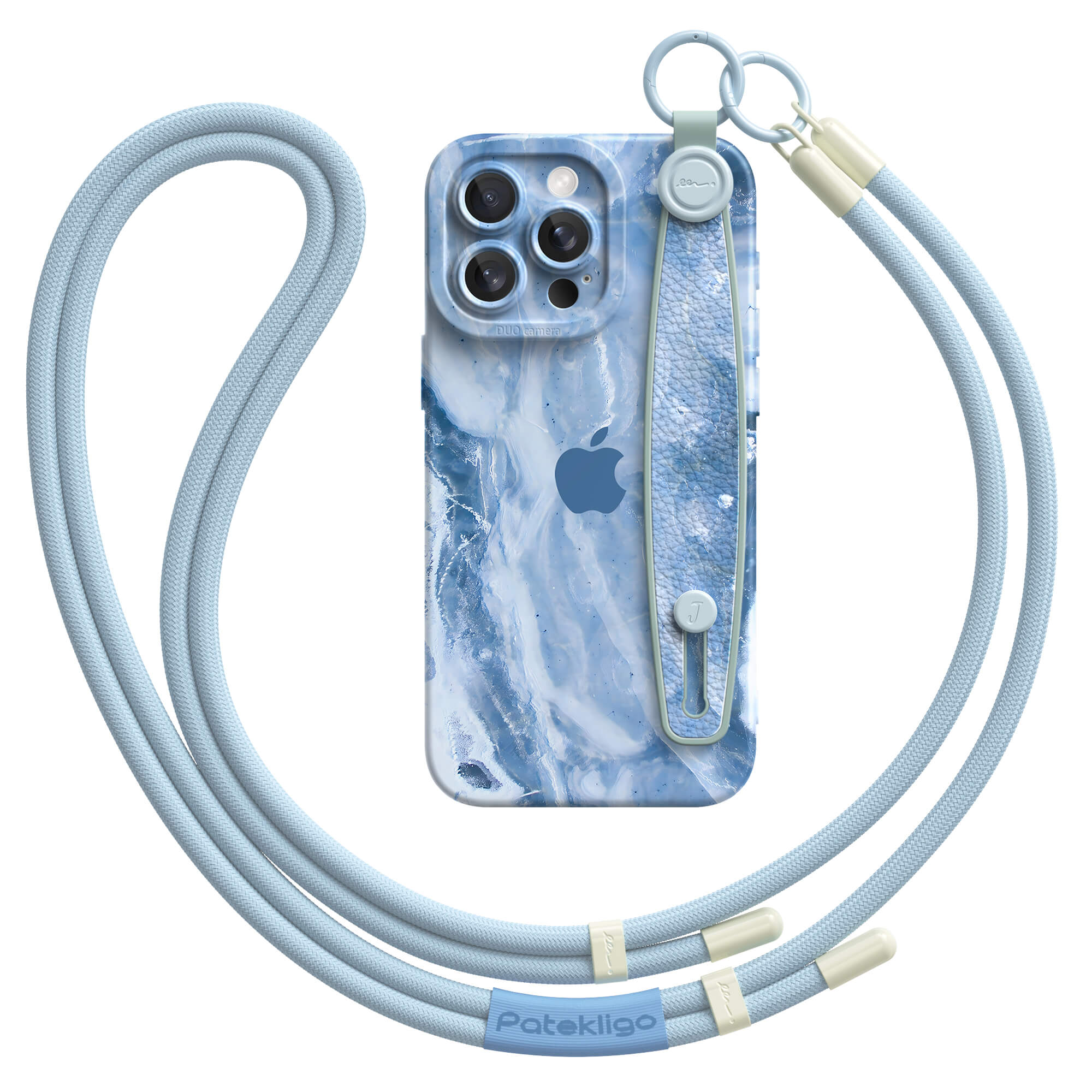 Blue Gray Jade | iPhone Series Multifunctional Wristband Case