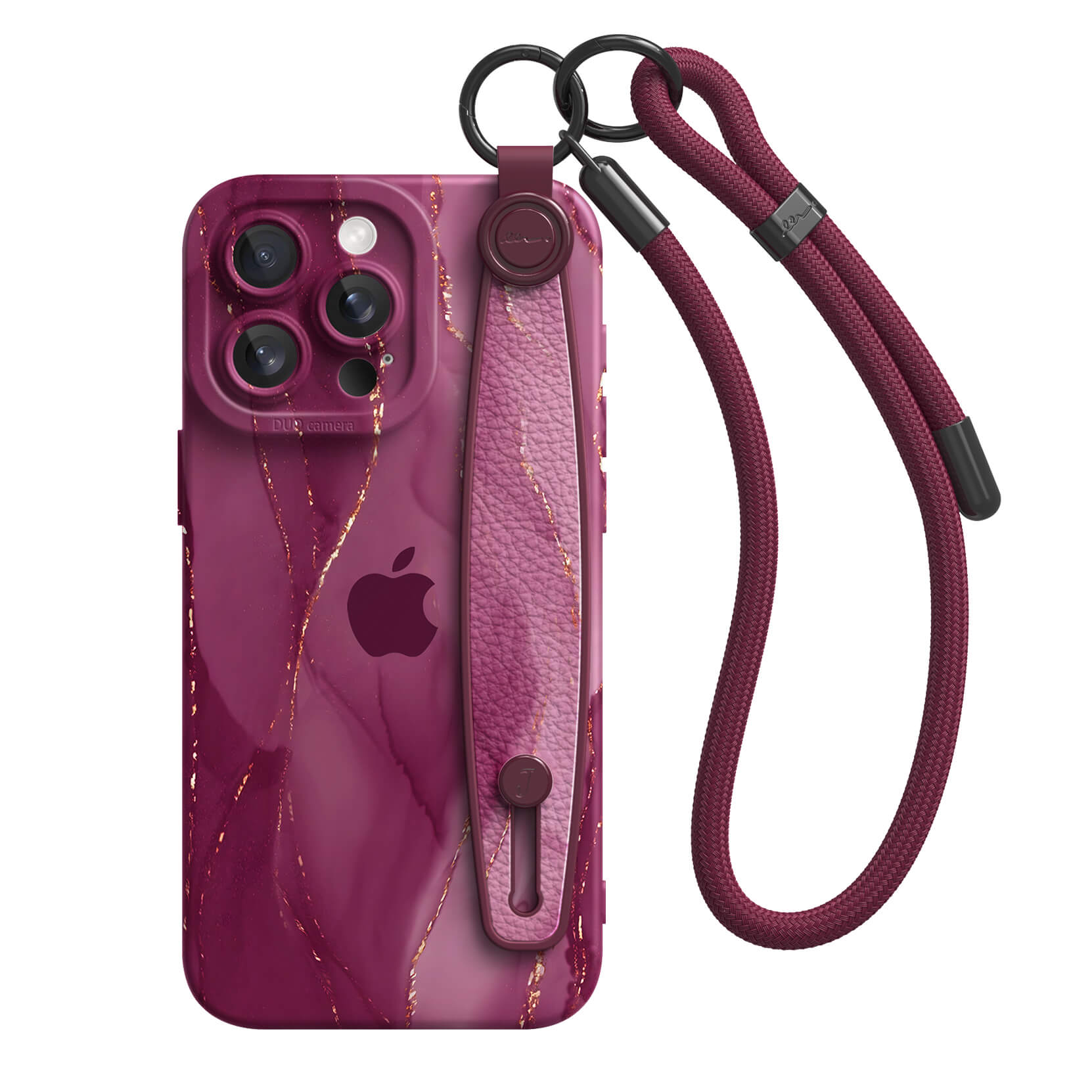 Gilt Plum Red | iPhone Series Multifunctional Wristband Case