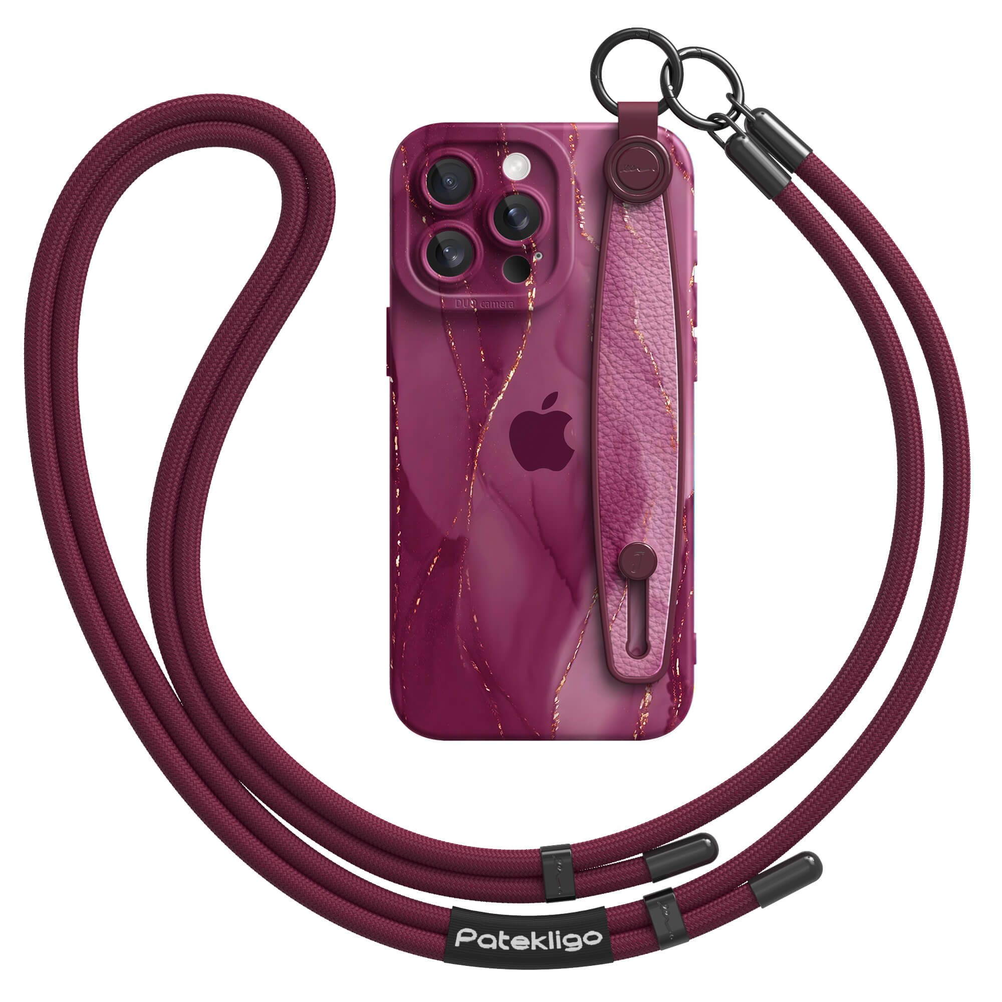 Gilt Plum Red | iPhone Series Multifunctional Wristband Case