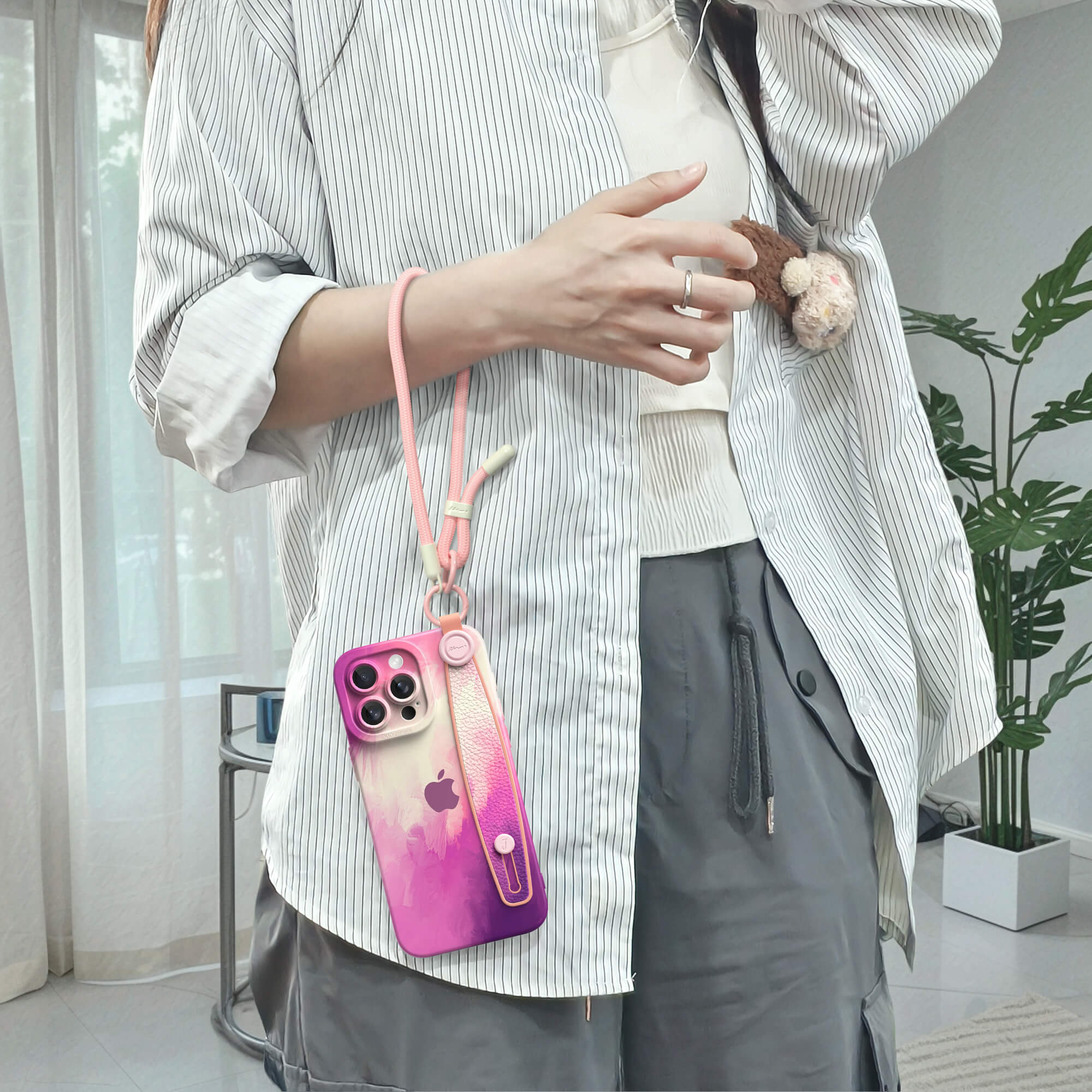 Cherry Cream | iPhone Series Multifunctional Wristband Case