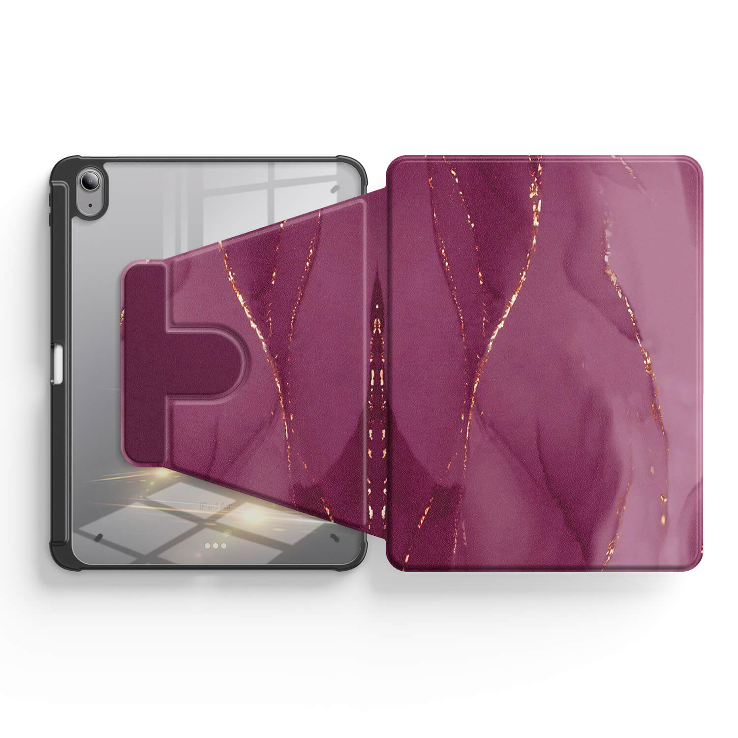 Gilt Plum Red | iPad Series Snap 360° Stand Impact Resistant Case