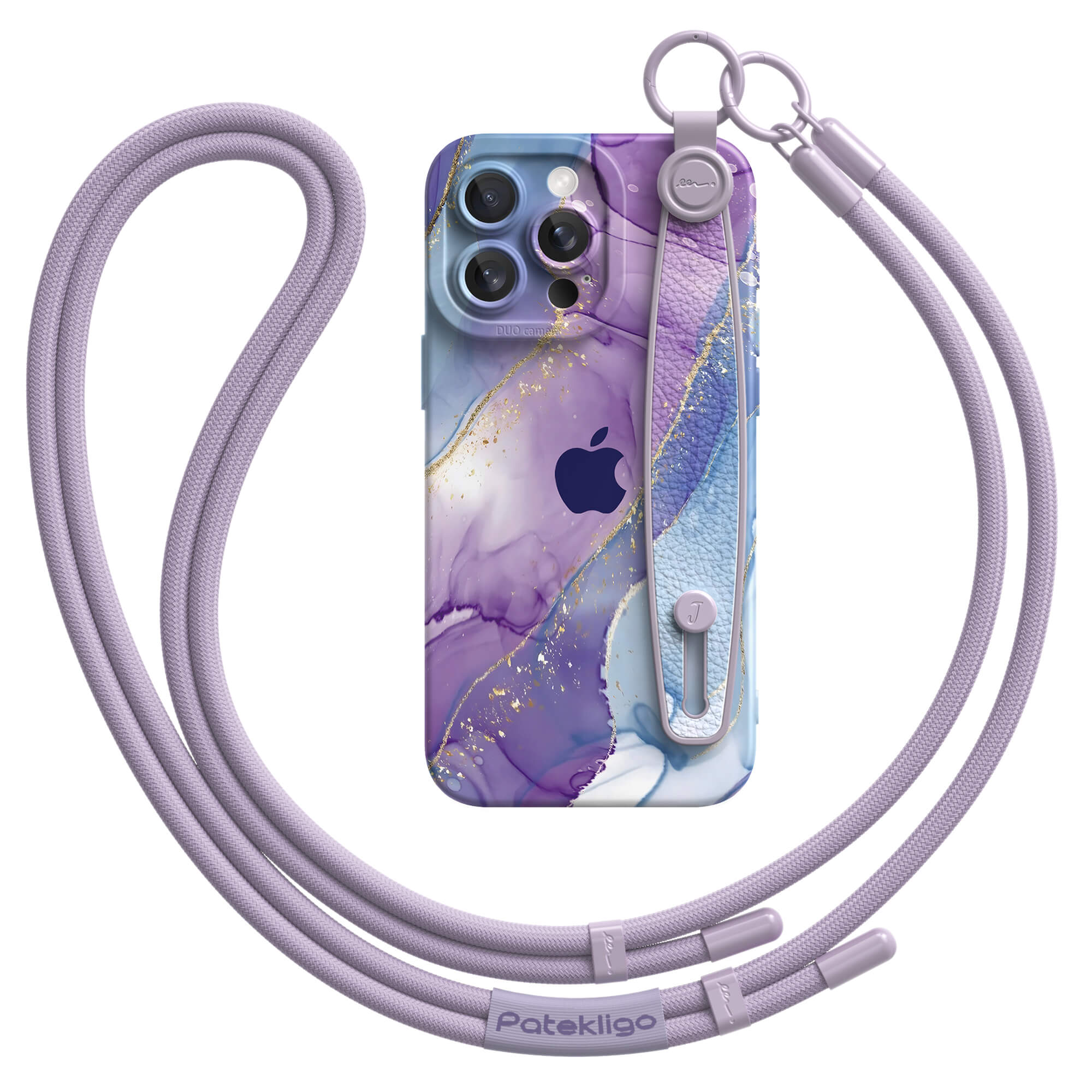 Purple Blue Gilt | iPhone Series Multifunctional Wristband Case