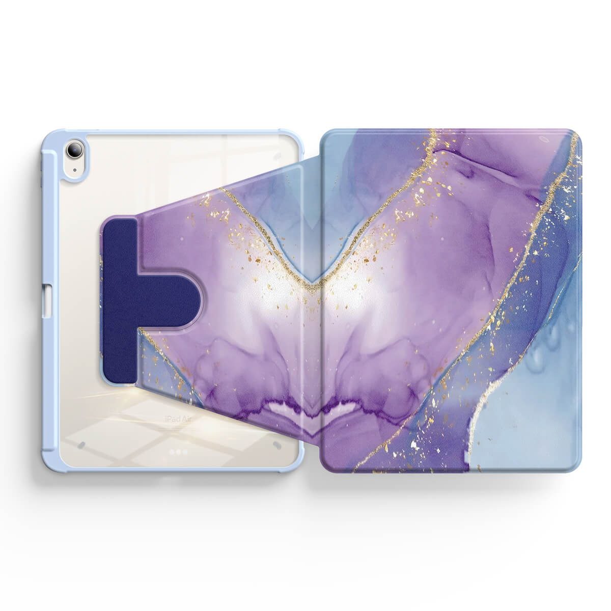 Purple Blue Gilt | iPad Series Snap 360° Stand Impact Resistant Case