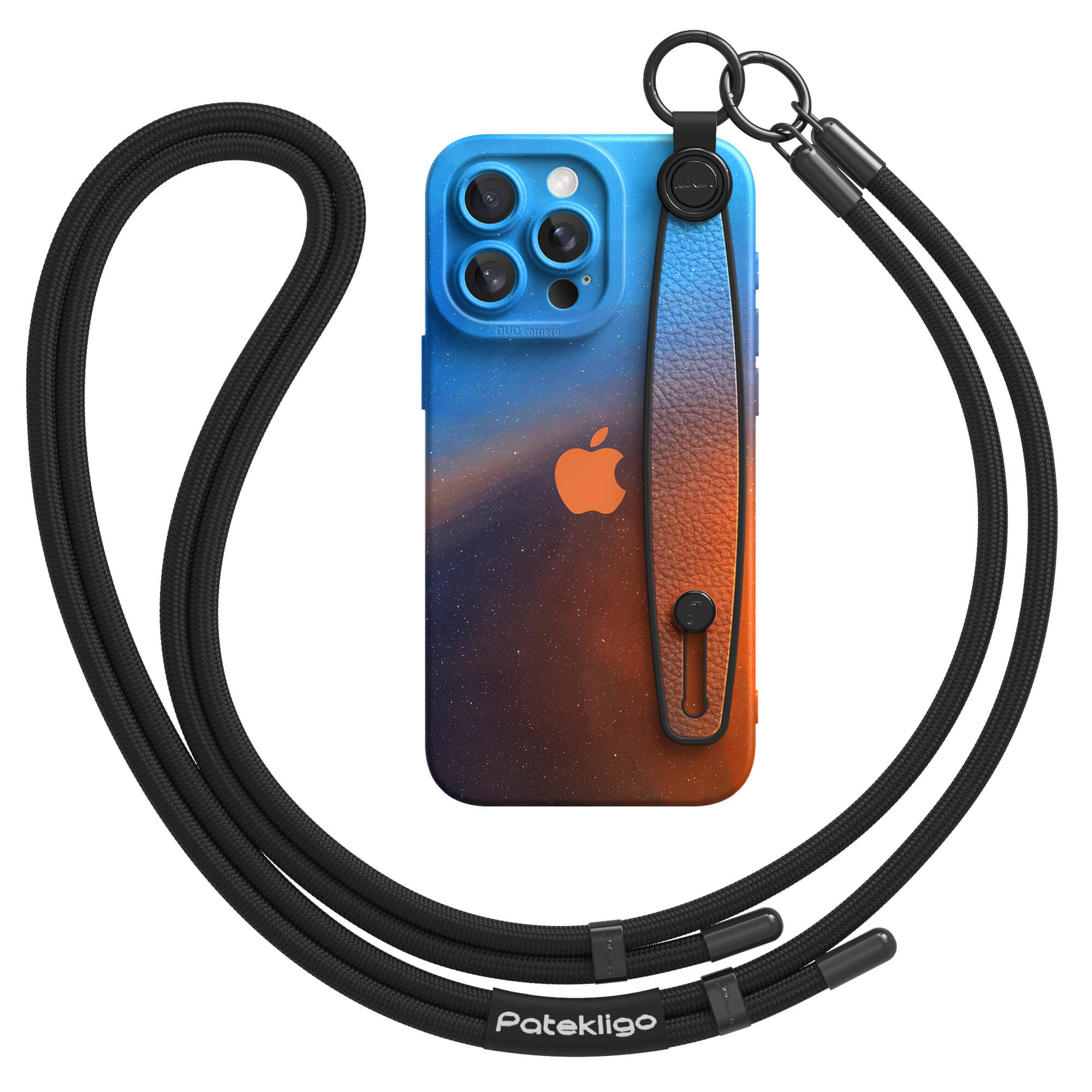 Polar-Blue to Orange | iPhone Series Multifunctional Wristband Case