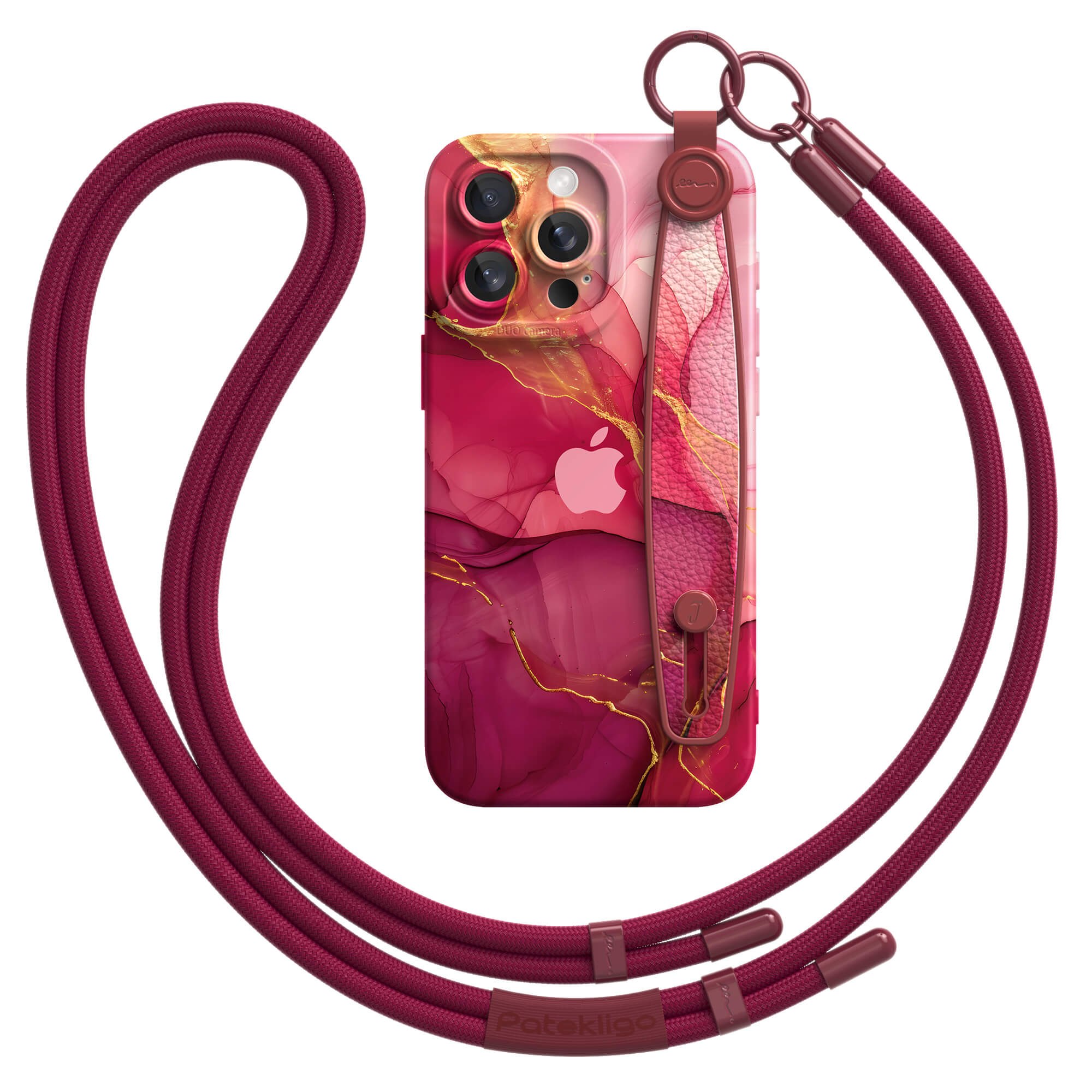 Agate Rose Gold | iPhone Series Multifunctional Wristband Case