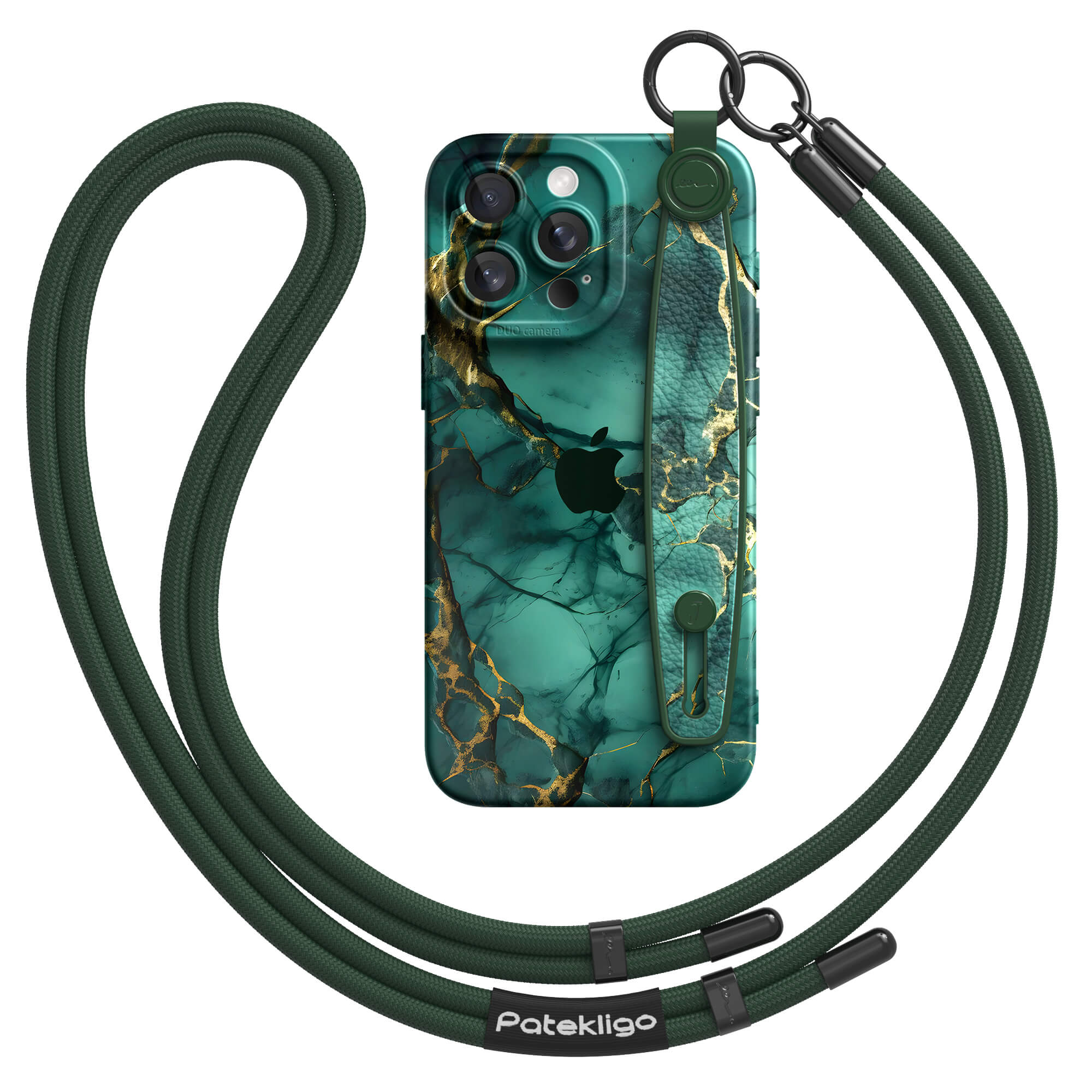 Broken Agate Green | iPhone Series Multifunctional Wristband Case