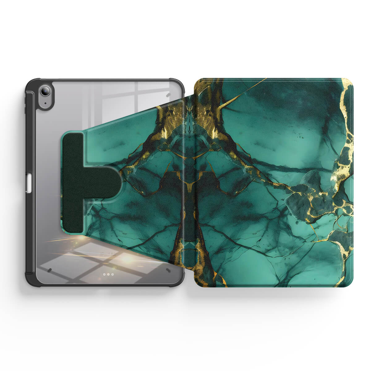 Broken Agate Green | iPad Series Snap 360° Stand Impact Resistant Case