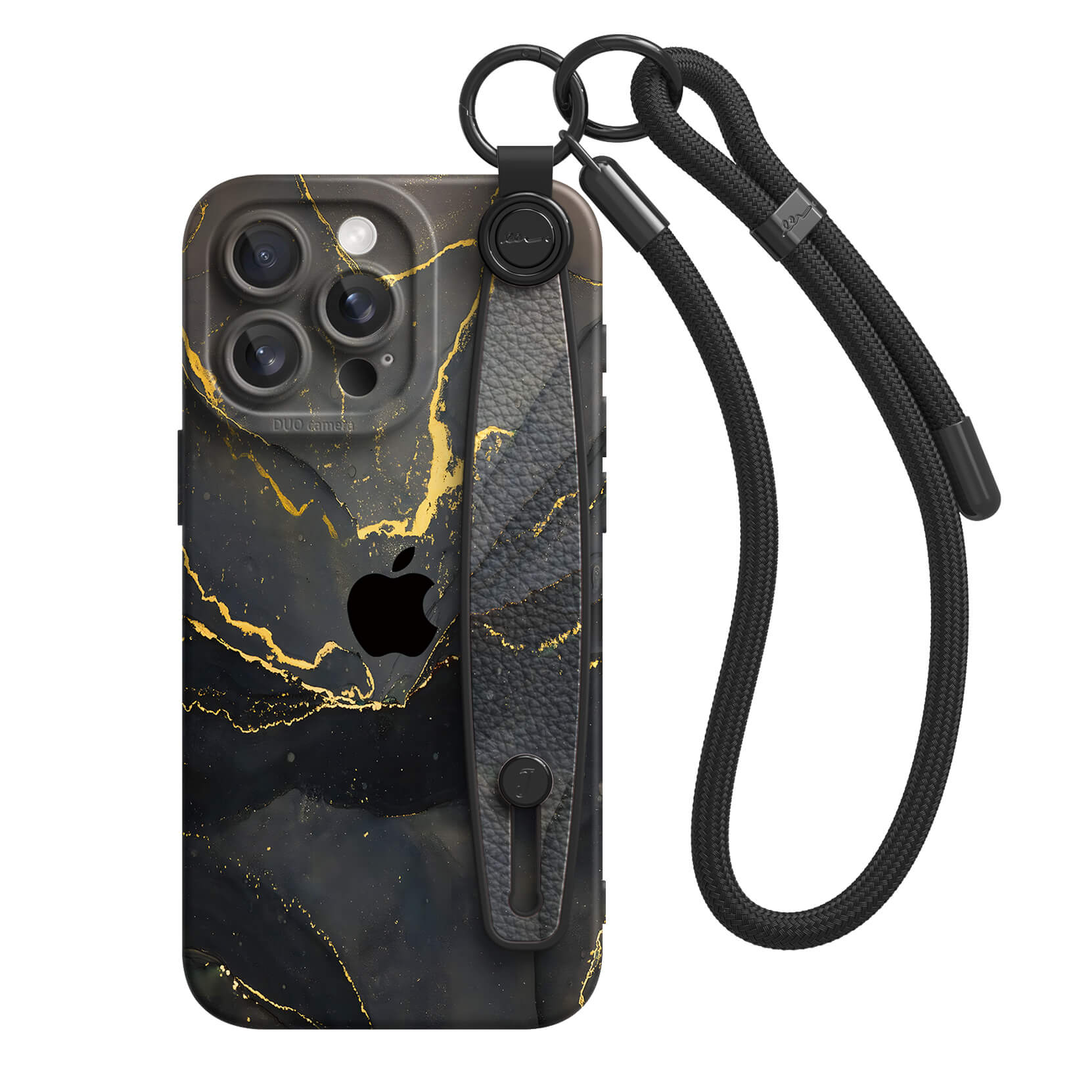 Black Gold Sand | iPhone Series Multifunctional Wristband Case