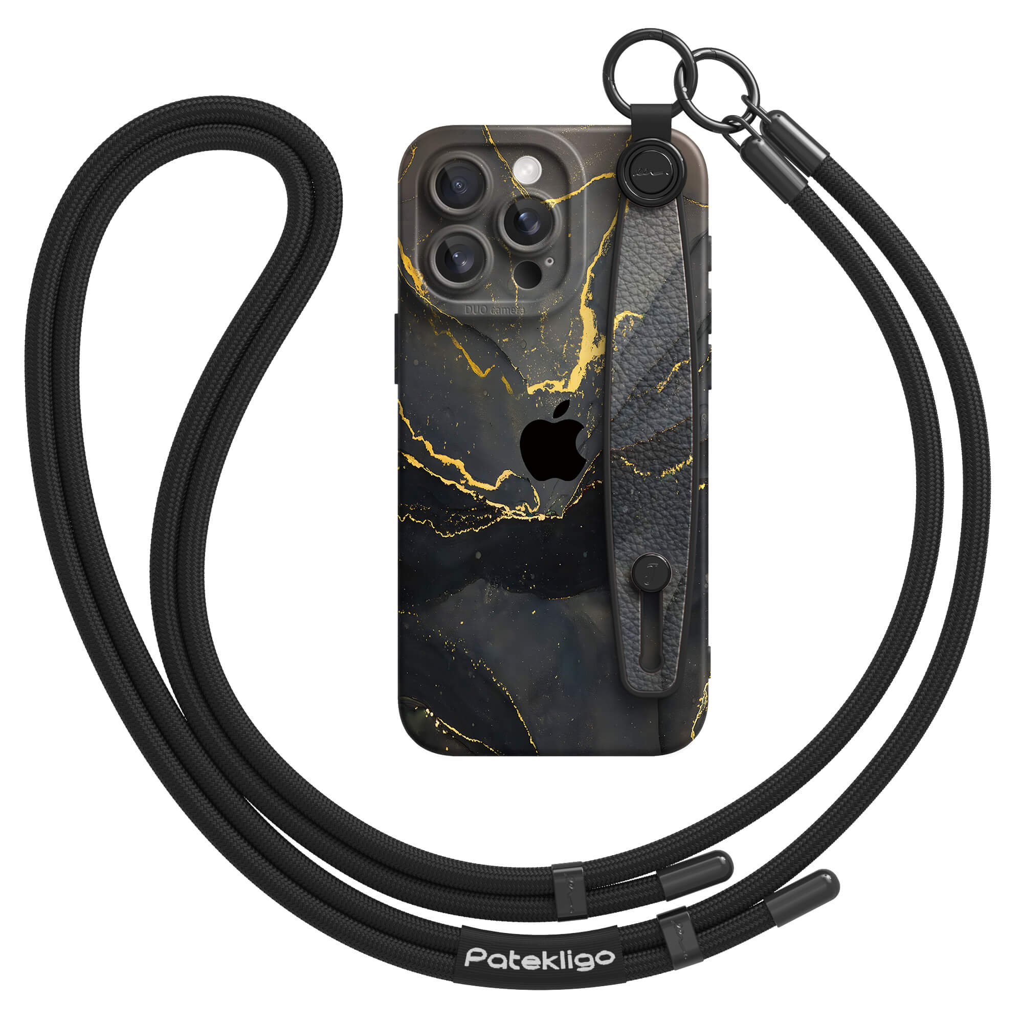 Black Gold Sand | iPhone Series Multifunctional Wristband Case