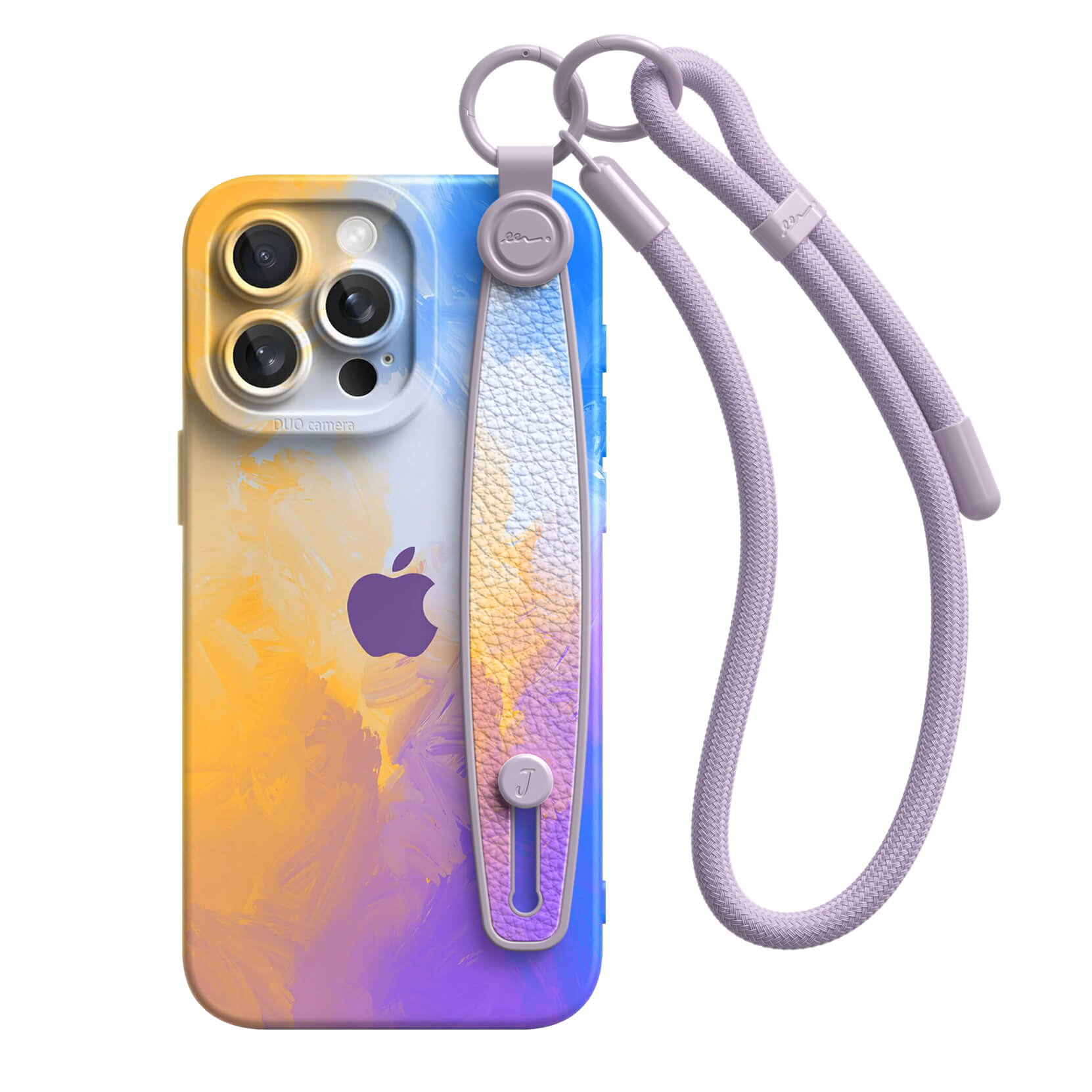 Lilac Yellow | iPhone Series Multifunctional Wristband Case