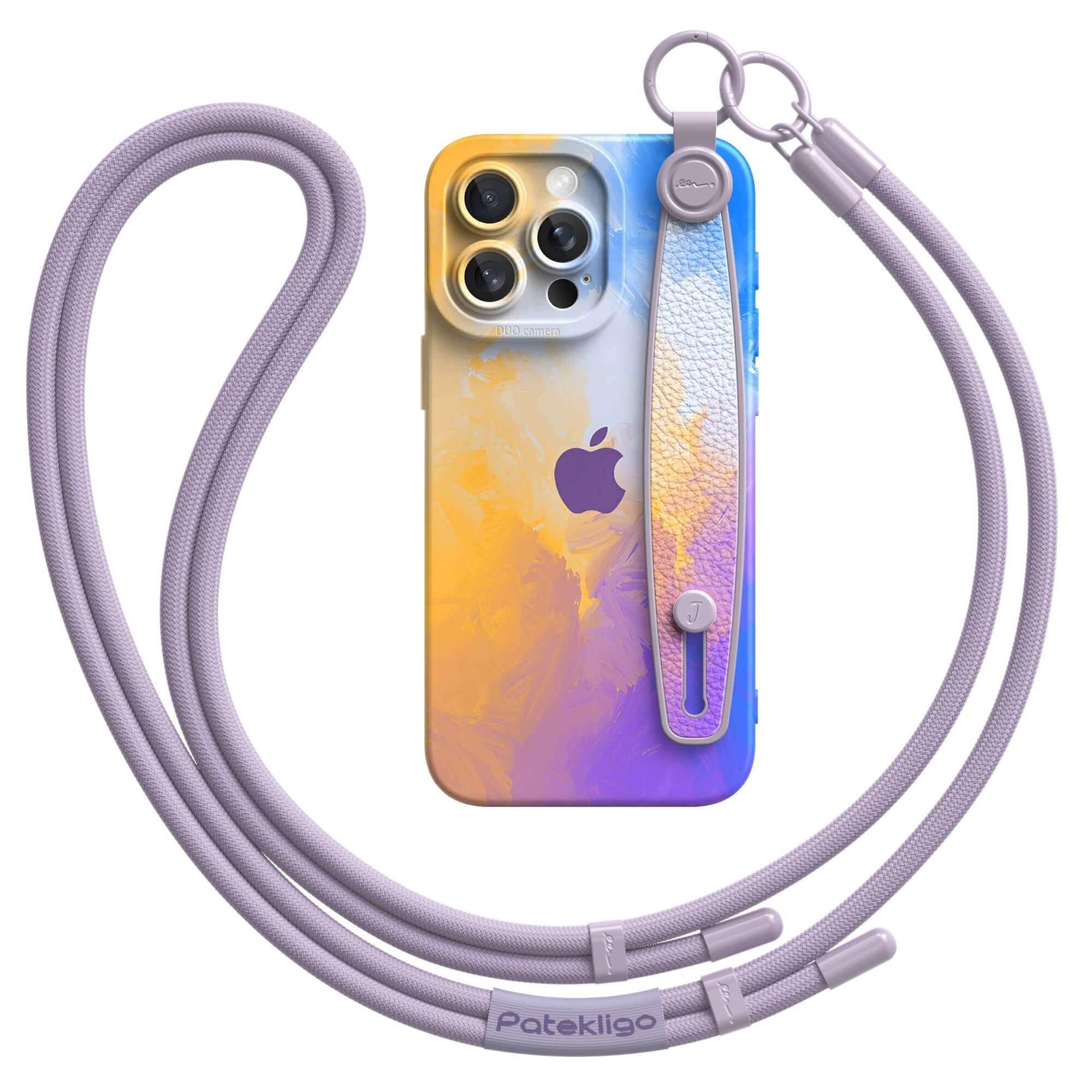 Lilac Yellow | iPhone Series Multifunctional Wristband Case