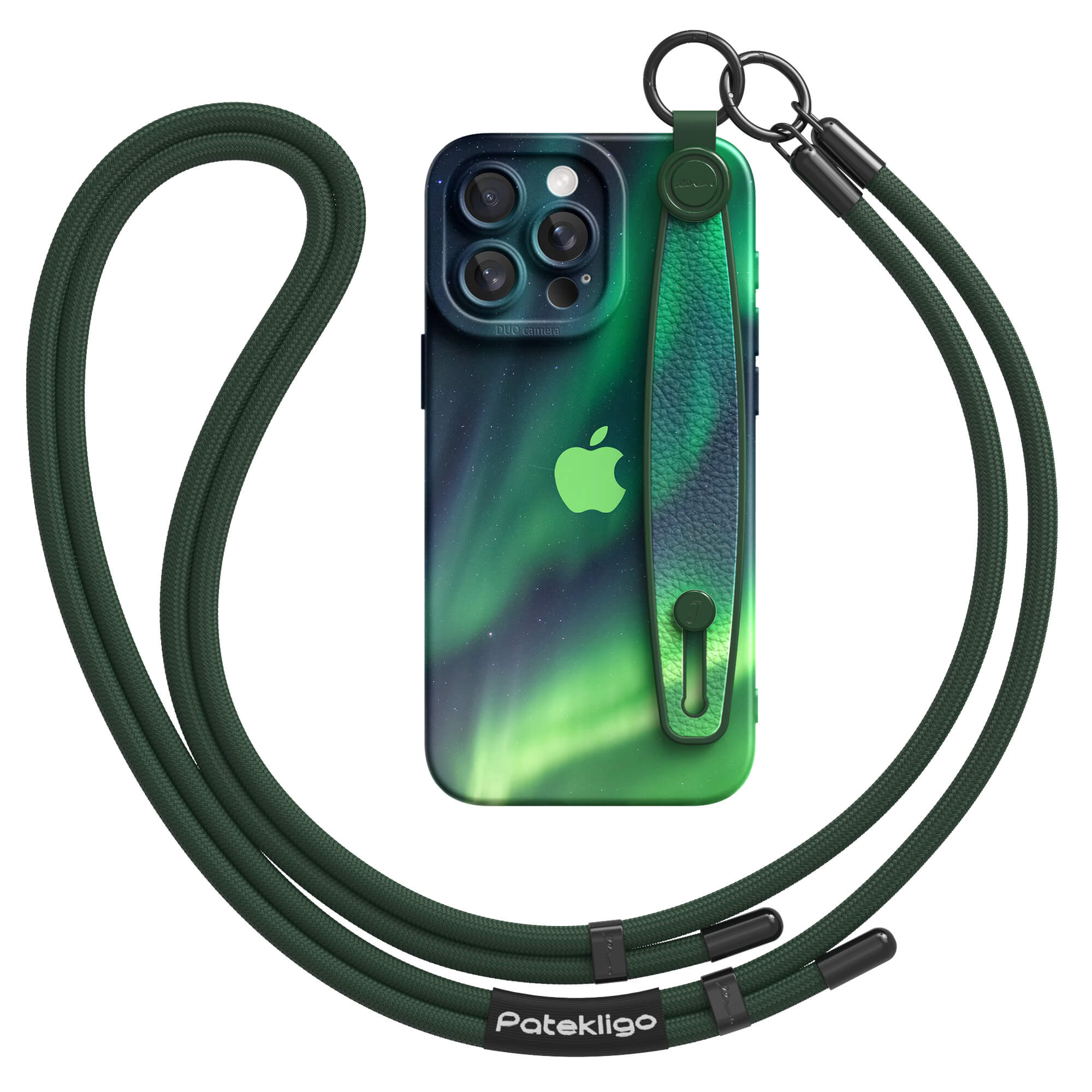 Aurora Green | iPhone Series Multifunctional Wristband Case