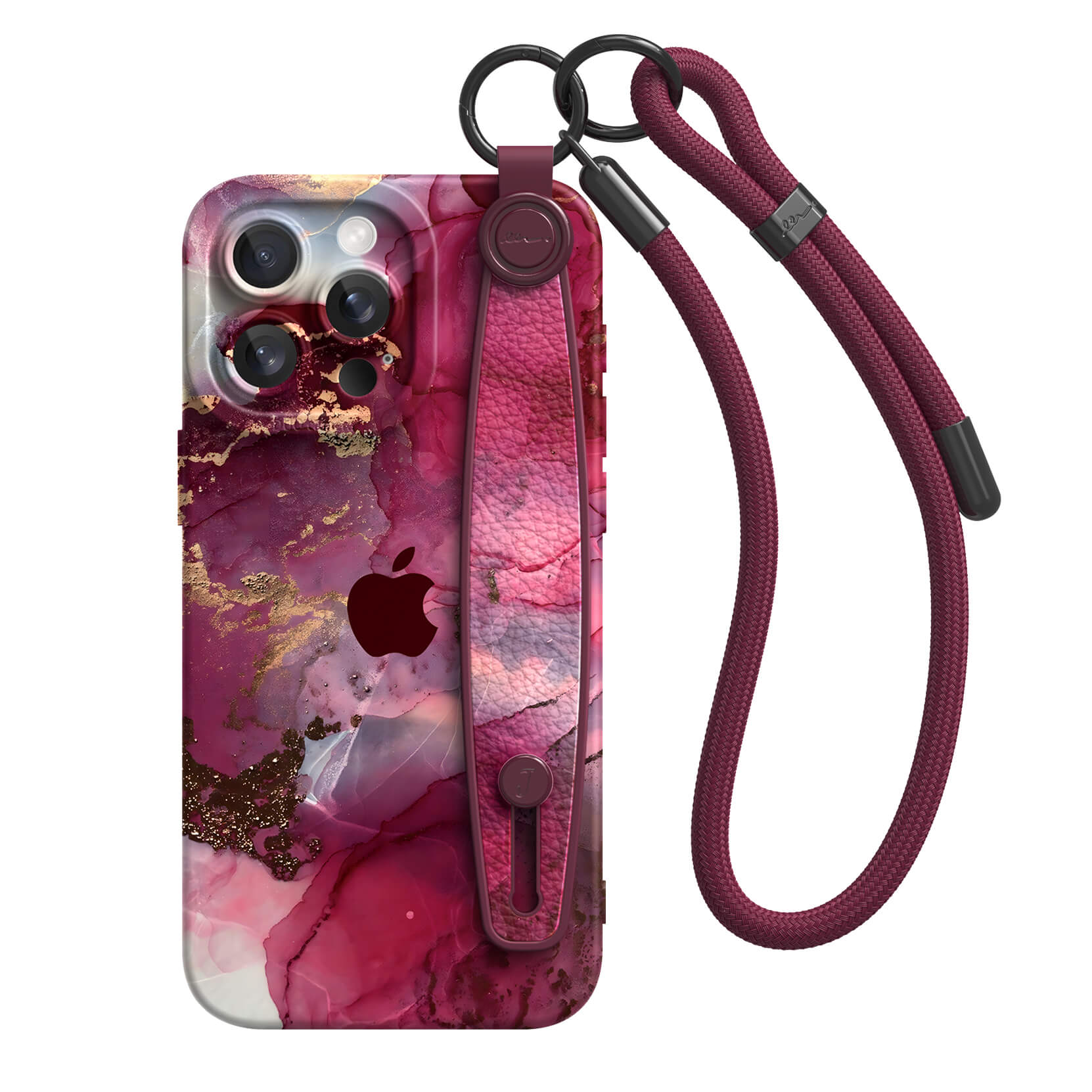 Red Yarn Jade | iPhone Series Multifunctional Wristband Case