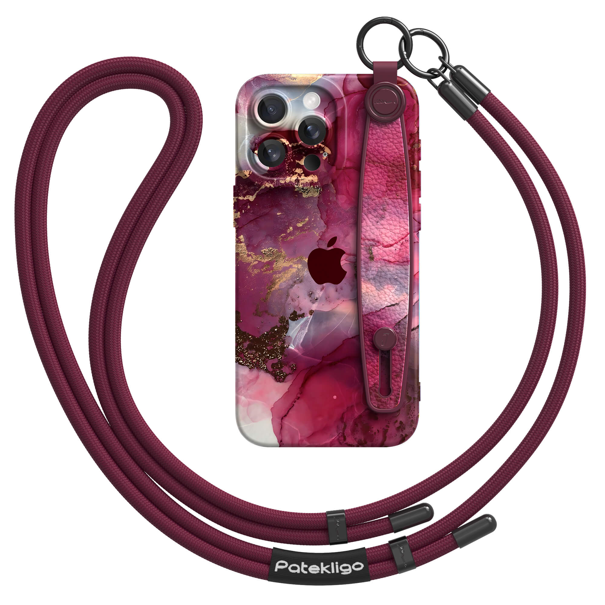 Red Yarn Jade | iPhone Series Multifunctional Wristband Case