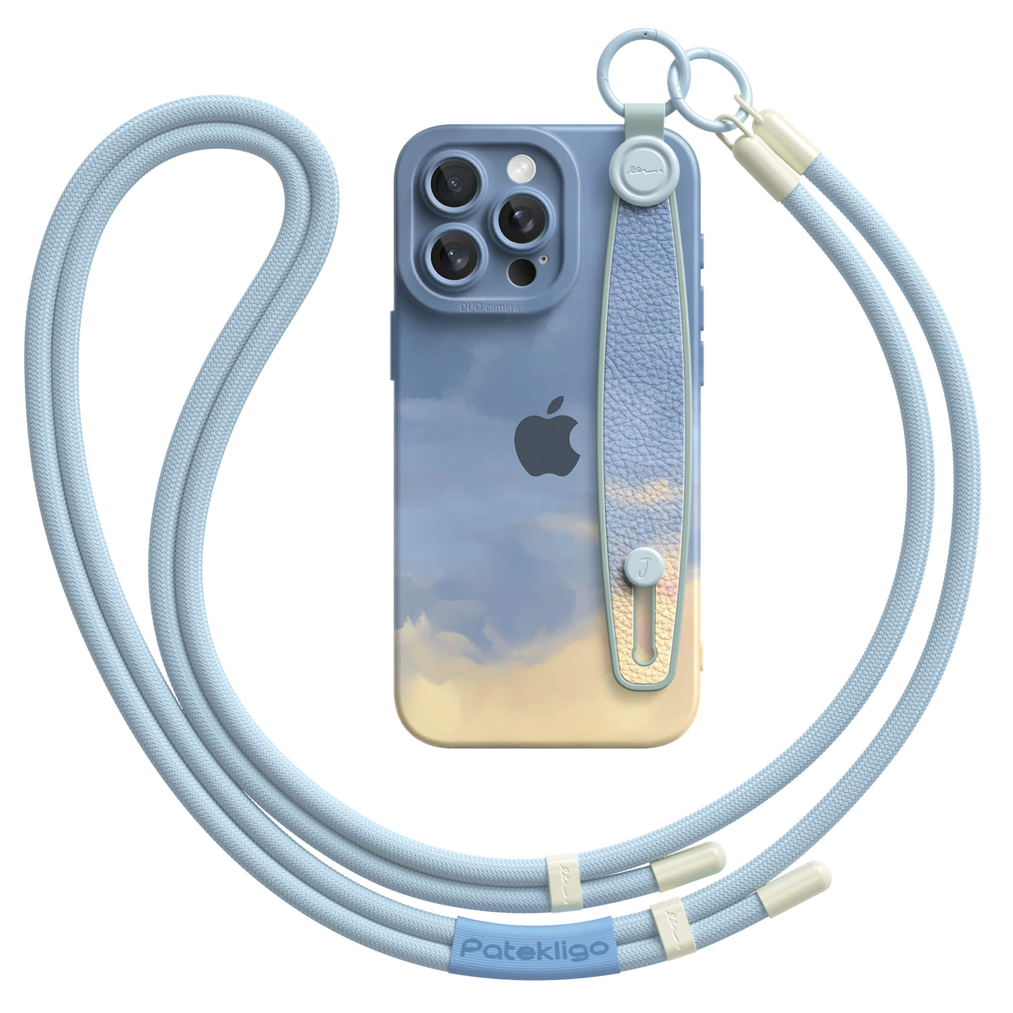 Sea Fog Blue | iPhone Series Multifunctional Wristband Case