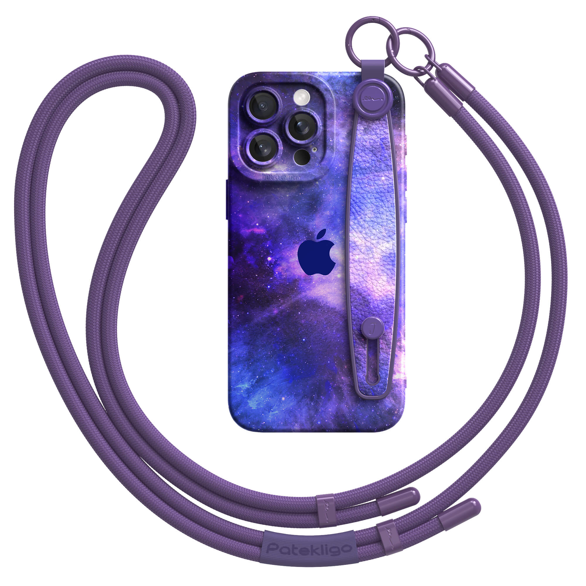 Blue-Purple Nebula | iPhone Series Multifunctional Wristband Case