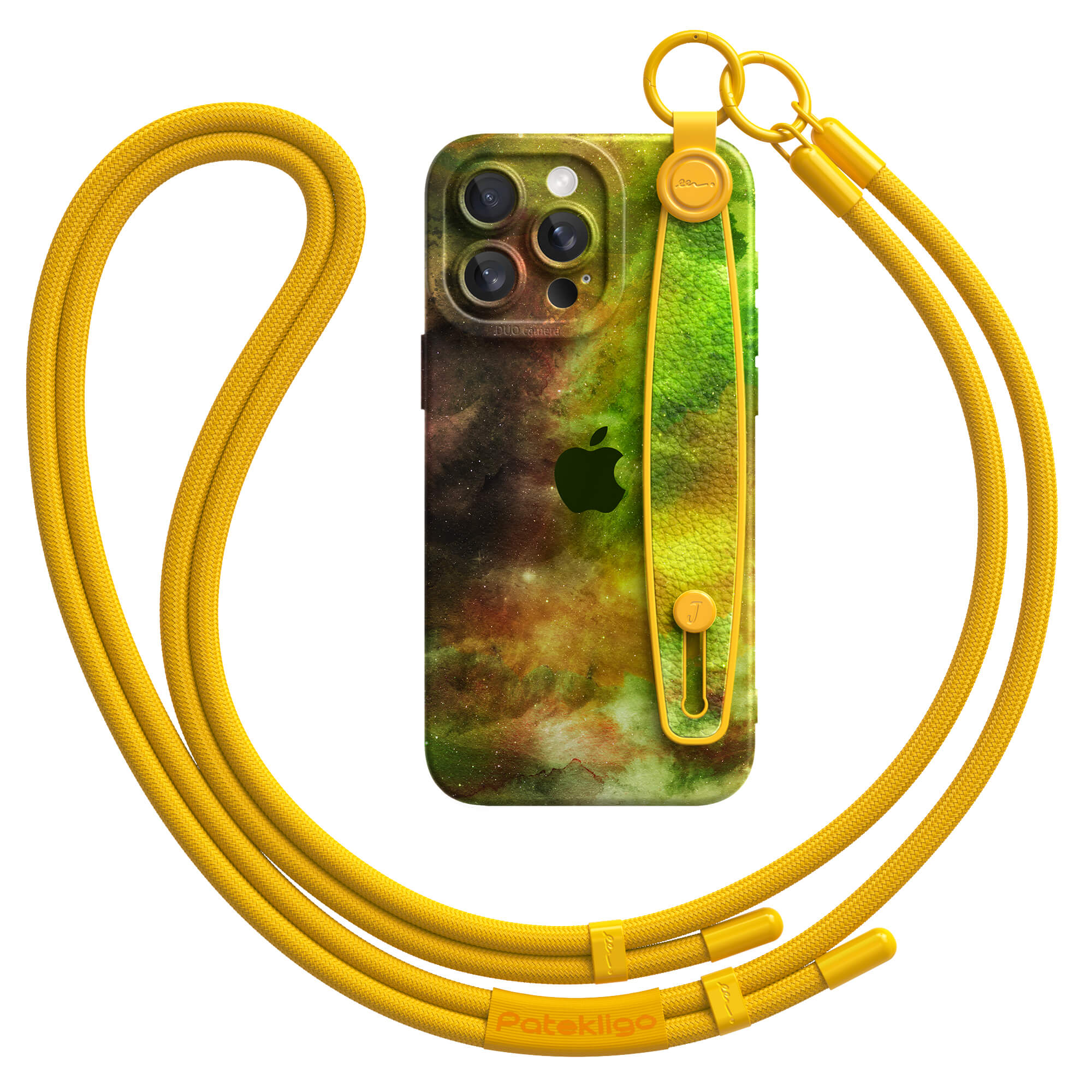 Yellow-Green Nebula | iPhone Series Multifunctional Wristband Case