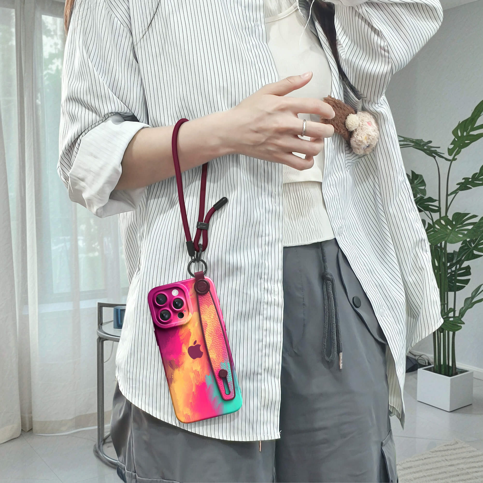 Flamingo | iPhone Series Multifunctional Wristband Case