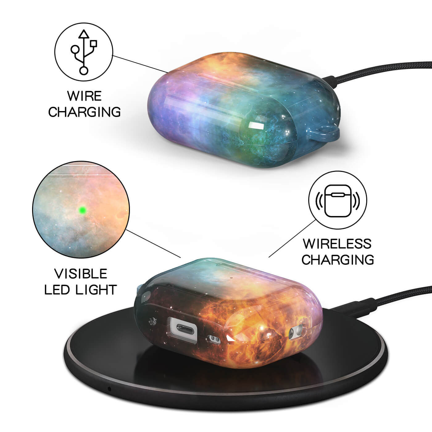 Powder Nebula | AirPods Series Shockproof Protective Case