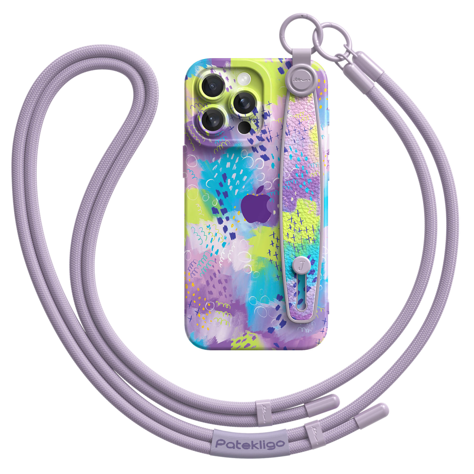 Fluttering Lavender | iPhone Series Multifunctional Wristband Case