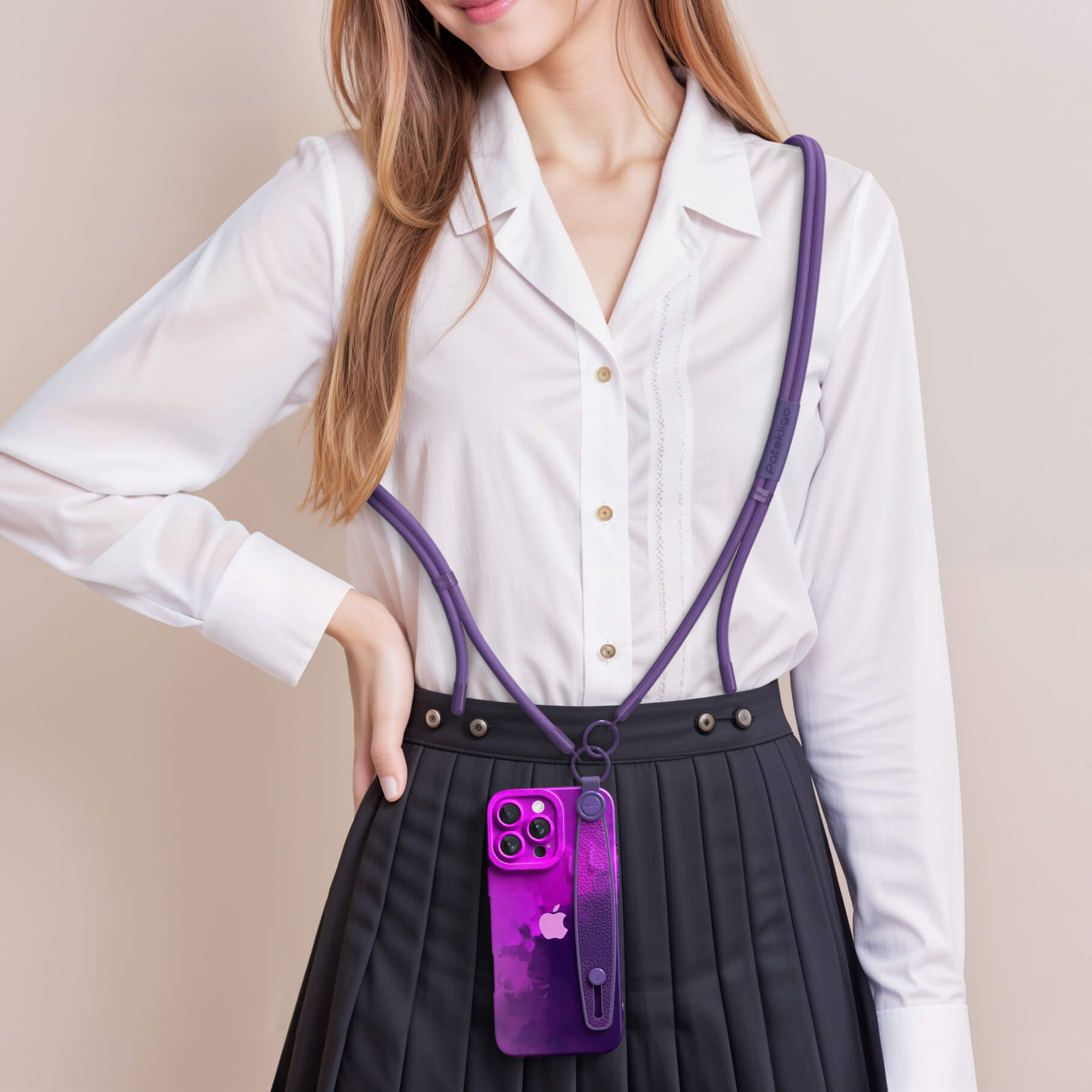 Dark Purple | iPhone Series Multifunctional Wristband Case