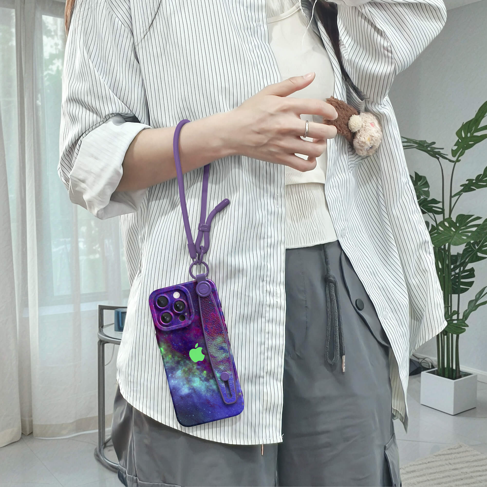 Psychedelic Purple World | iPhone Series Multifunctional Wristband Case