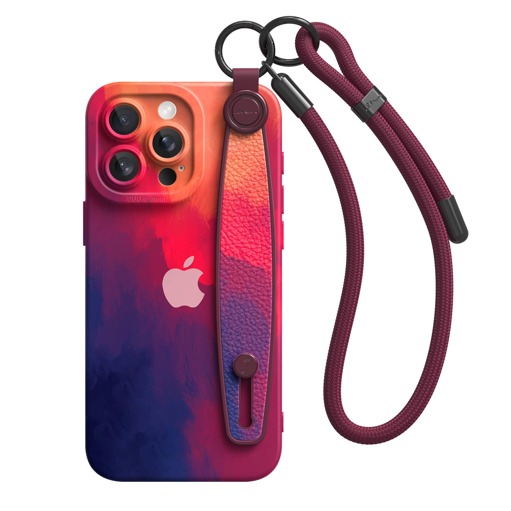 Fiery Red | iPhone Series Multifunctional Wristband Case