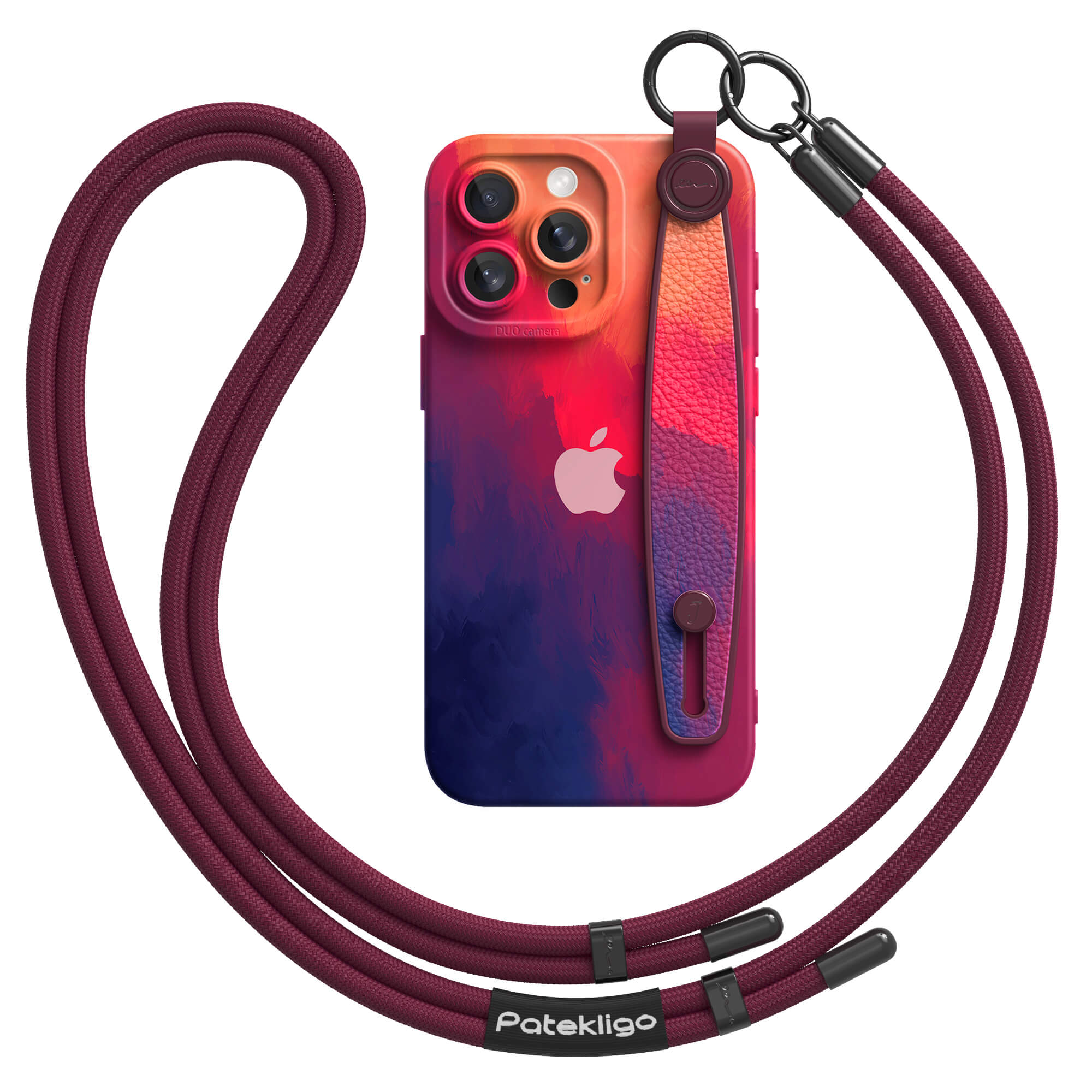 Fiery Red | iPhone Series Multifunctional Wristband Case