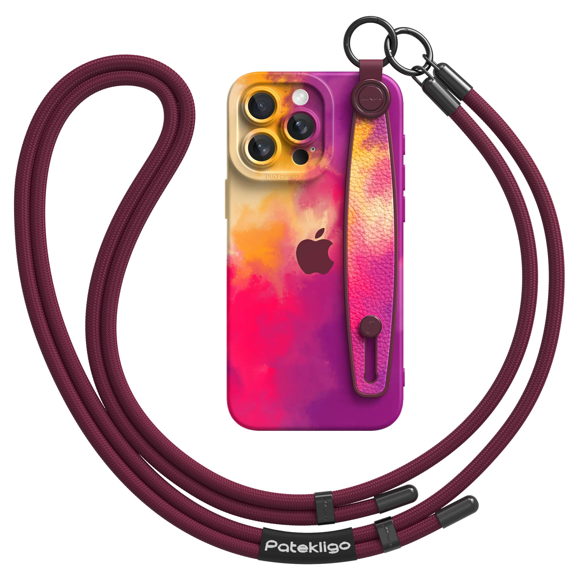 Daisy Fuchsia | iPhone Series Multifunctional Wristband Case