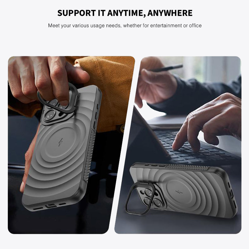 Grey | iPhone Ripple TPU Lens Bracket Case