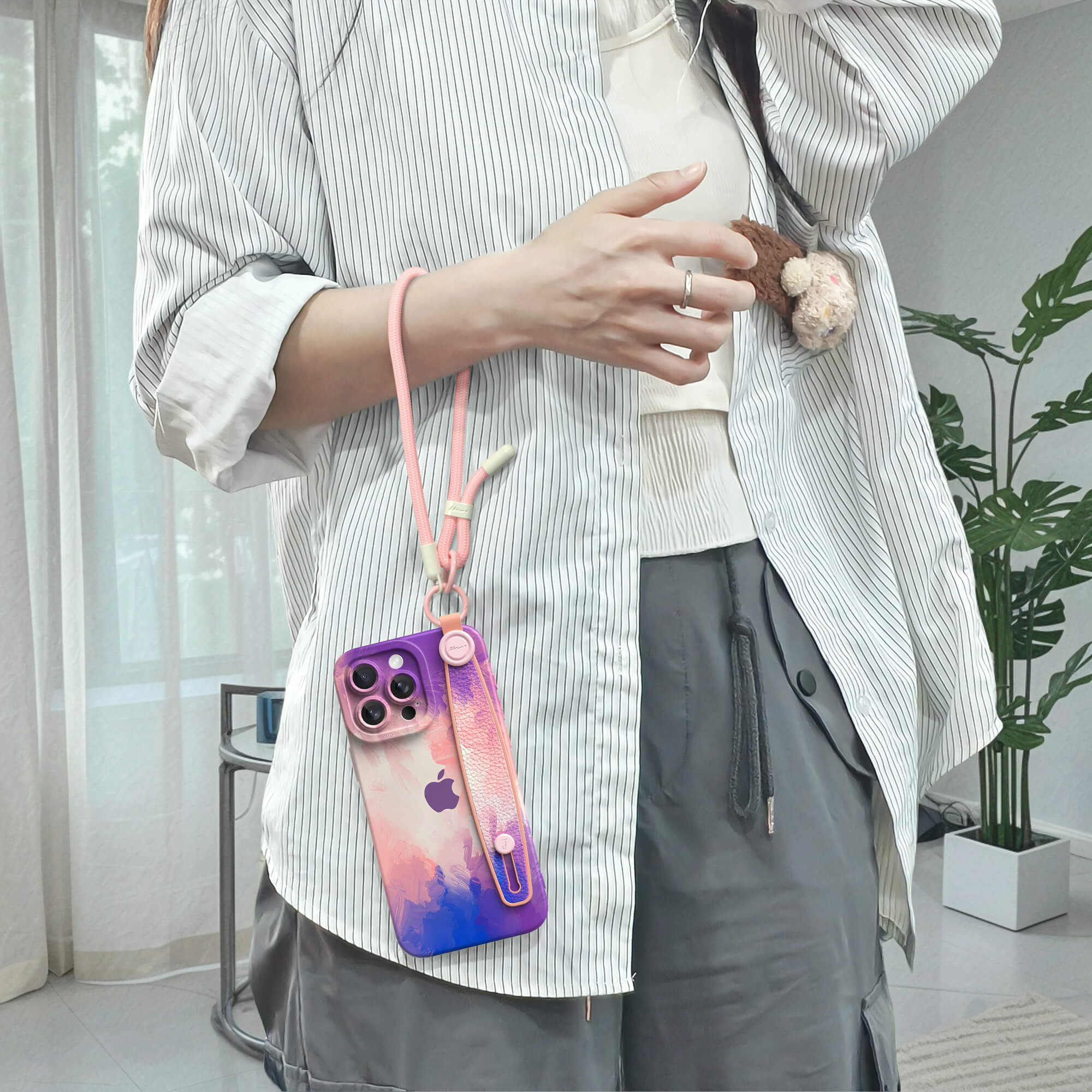 Hibiscus | iPhone Series Multifunctional Wristband Case