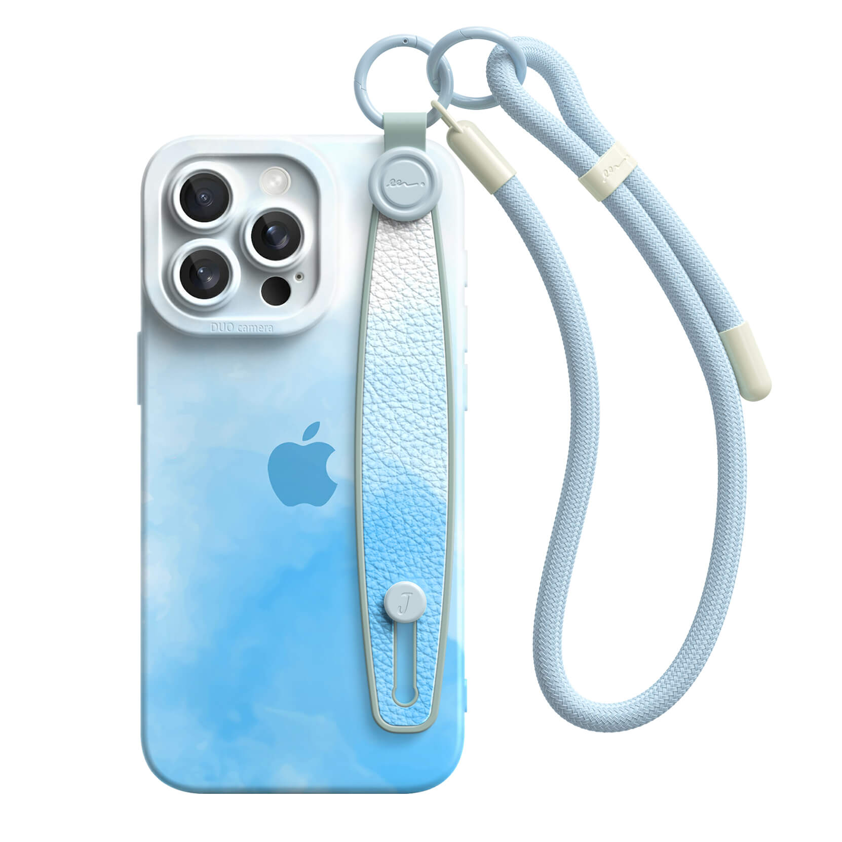 Watercolor Blue | iPhone Series Multifunctional Wristband Case