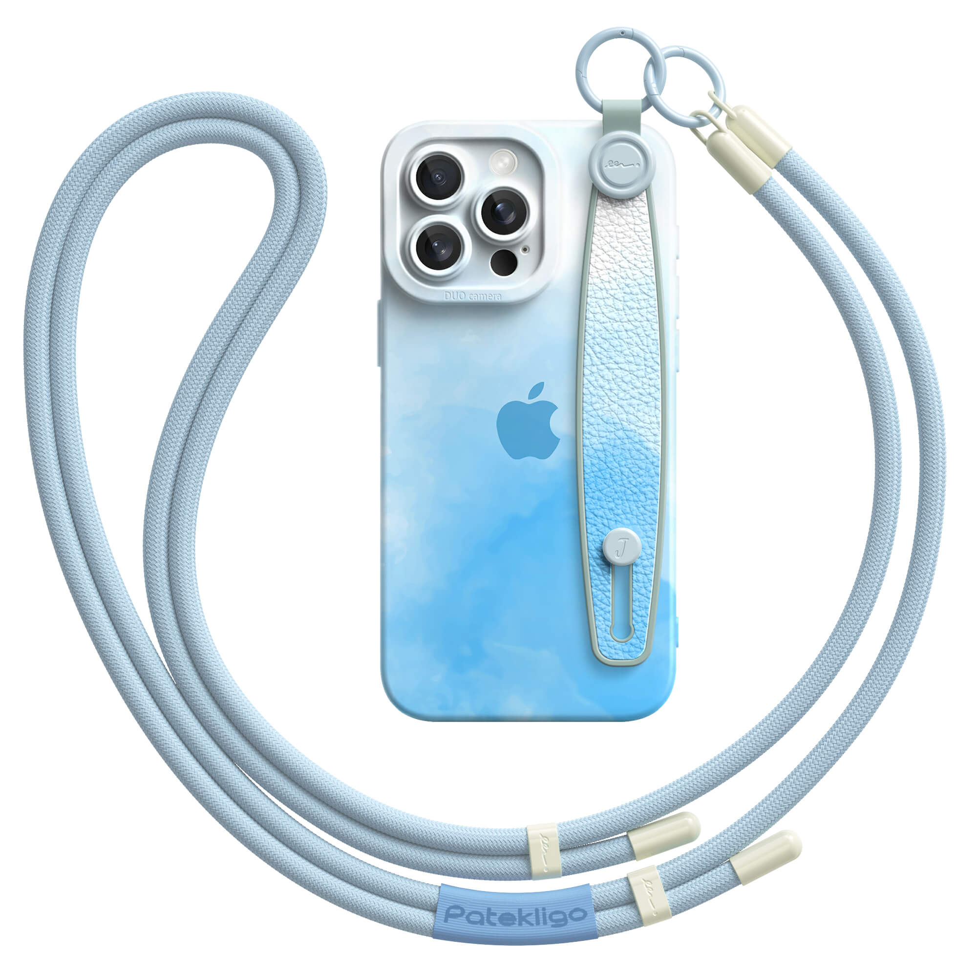 Watercolor Blue | iPhone Series Multifunctional Wristband Case