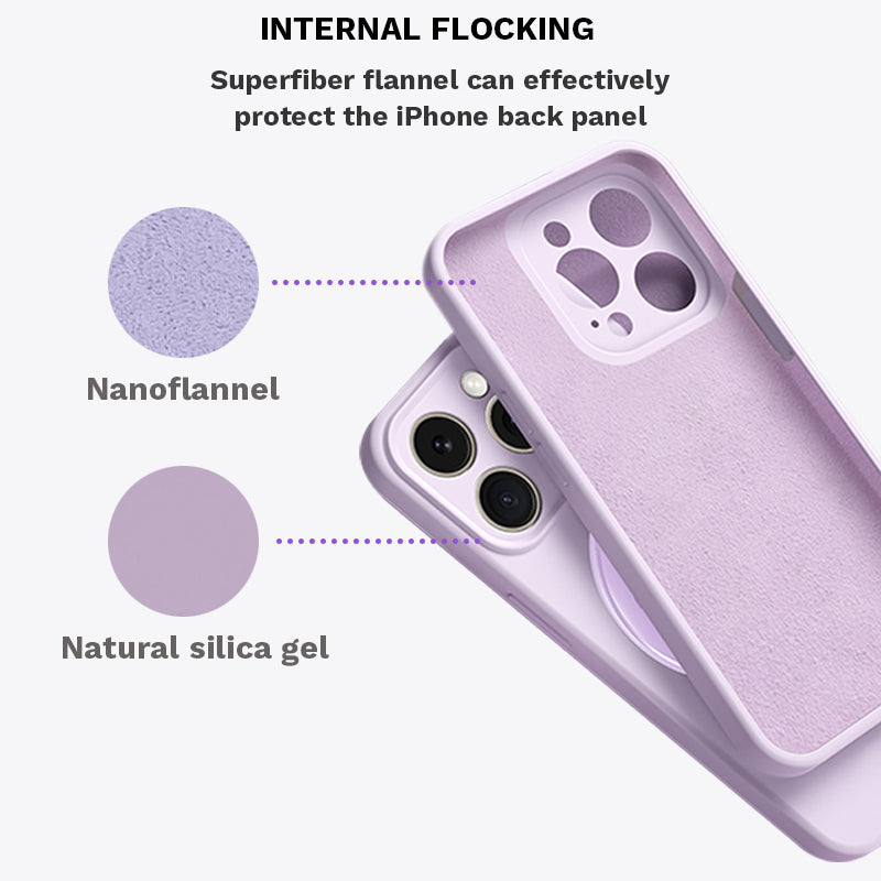 Morandi Purple | iPhone Liquid Silicone Bracket Case