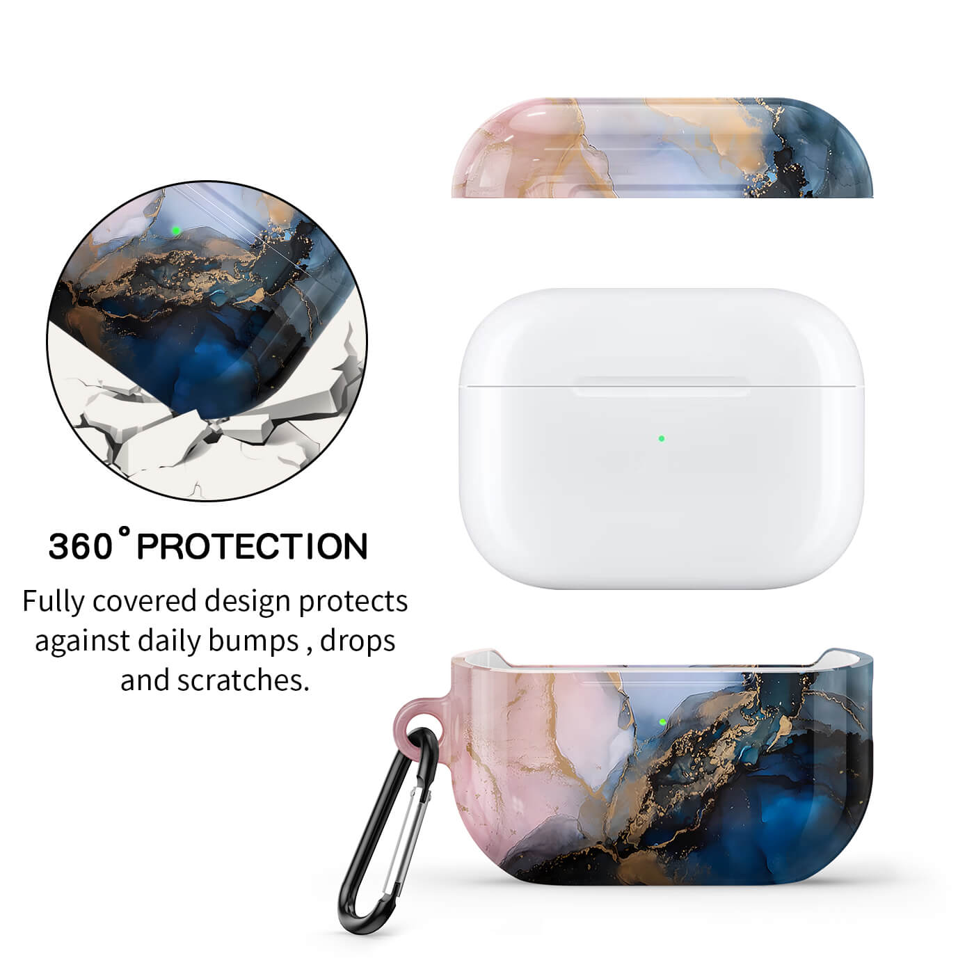 Ice Crack Blue | AirPods Series Shockproof Protective Case