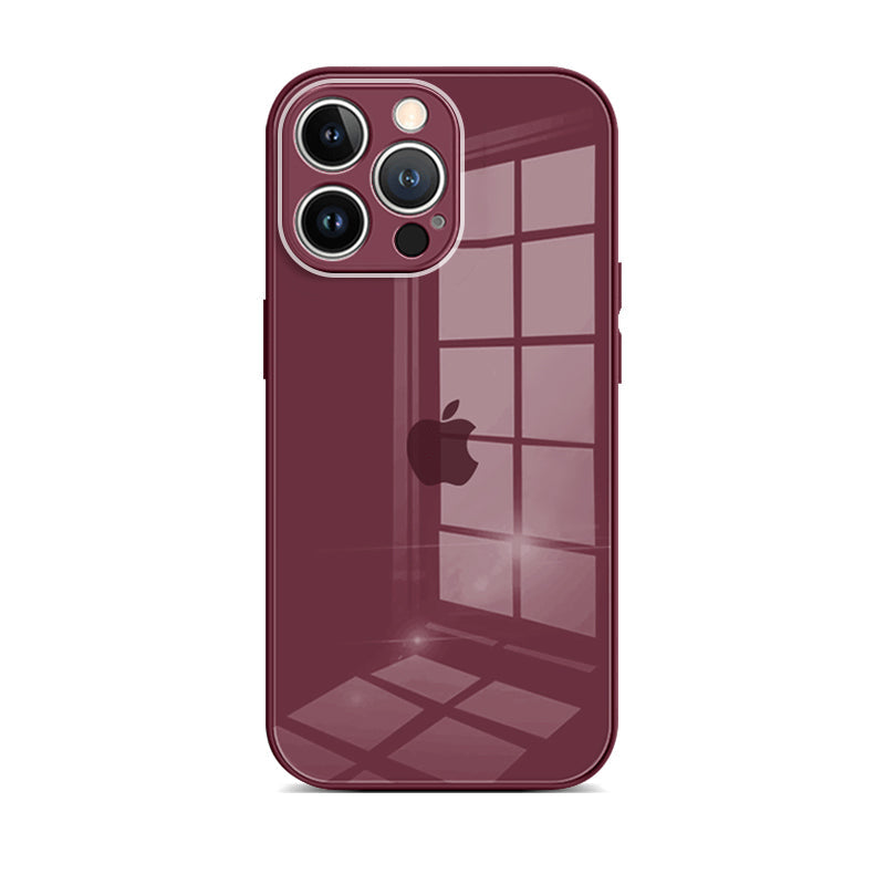 Plum Color | Tempered Glass Phone Case