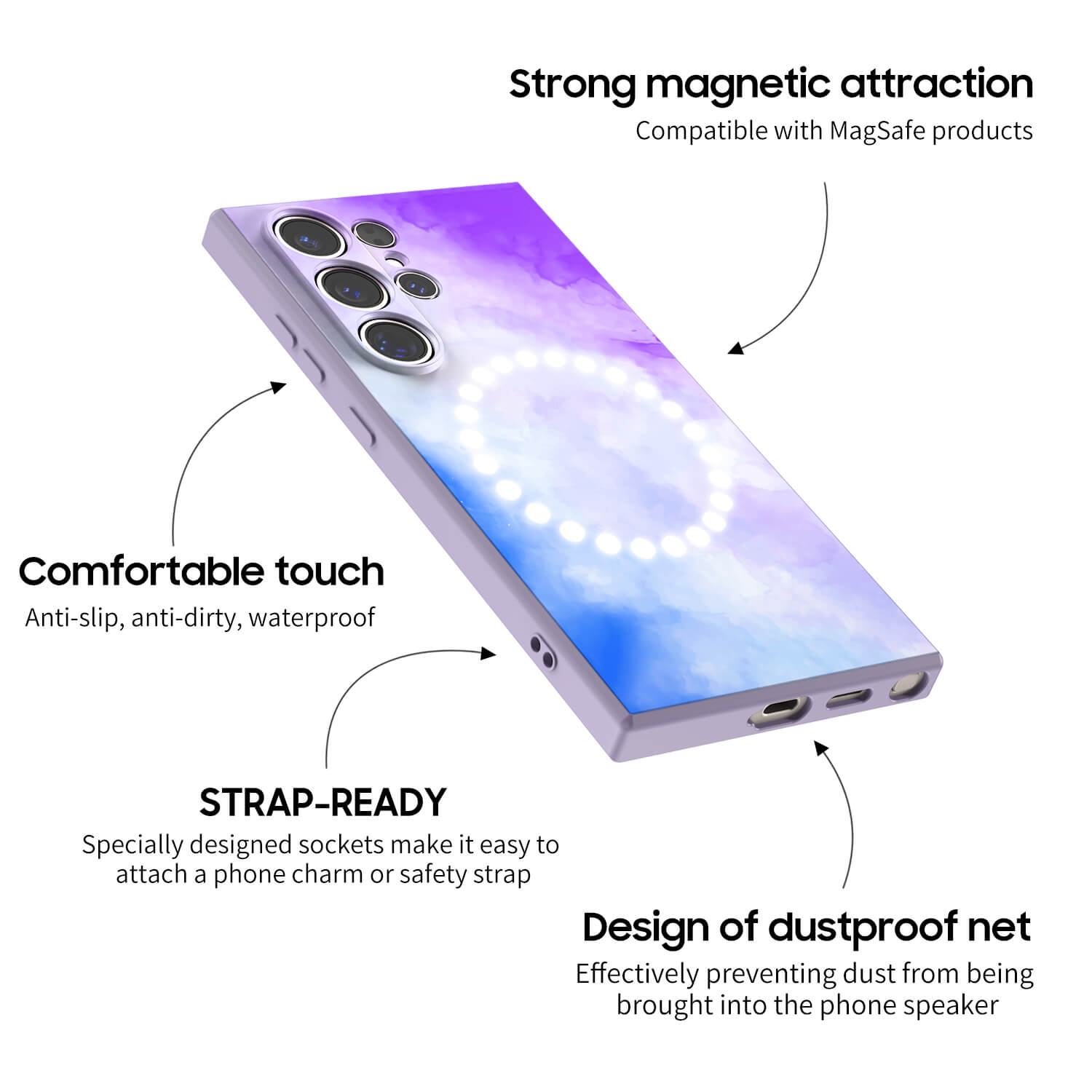 Gouache Purple | Samsung Series Impact Resistant Protective Case