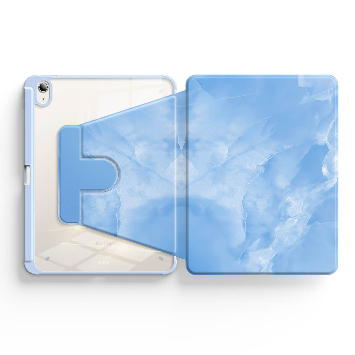 Ice Crack Blue | iPad Series Snap 360° Stand Impact Resistant Case