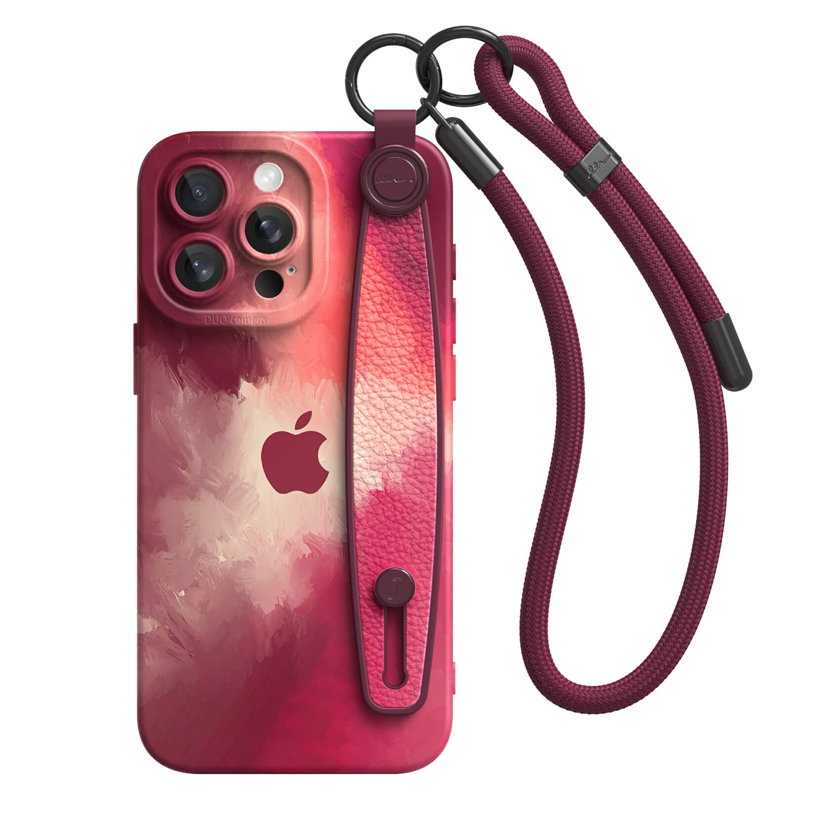 Berry Red | iPhone Series Multifunctional Wristband Case