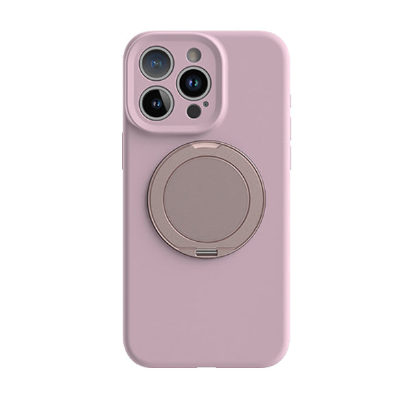 Morandi Pink | iPhone Liquid Silicone Bracket Case